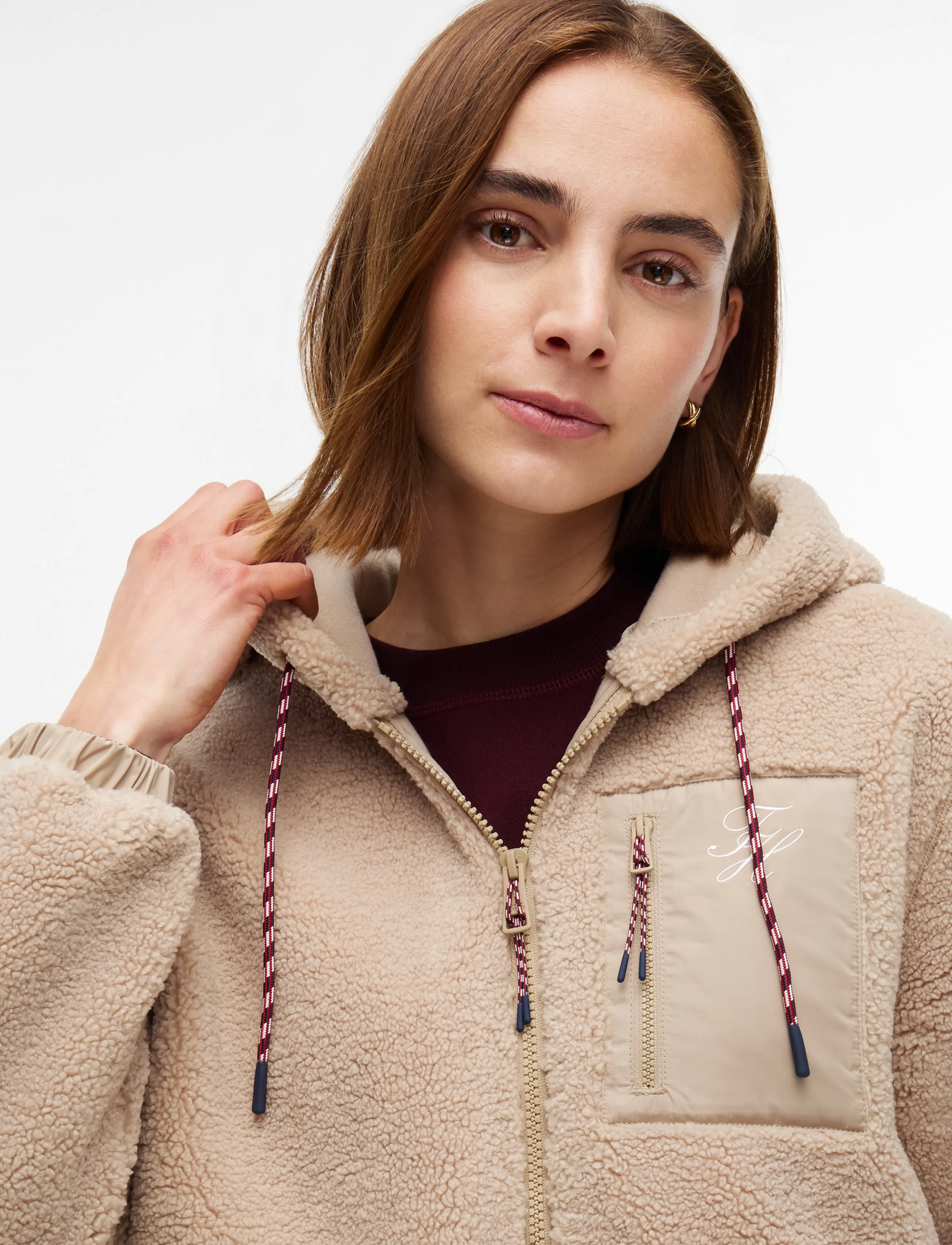 Tommy Hilfiger - TEDDY HOOD JACKET - beige - 3