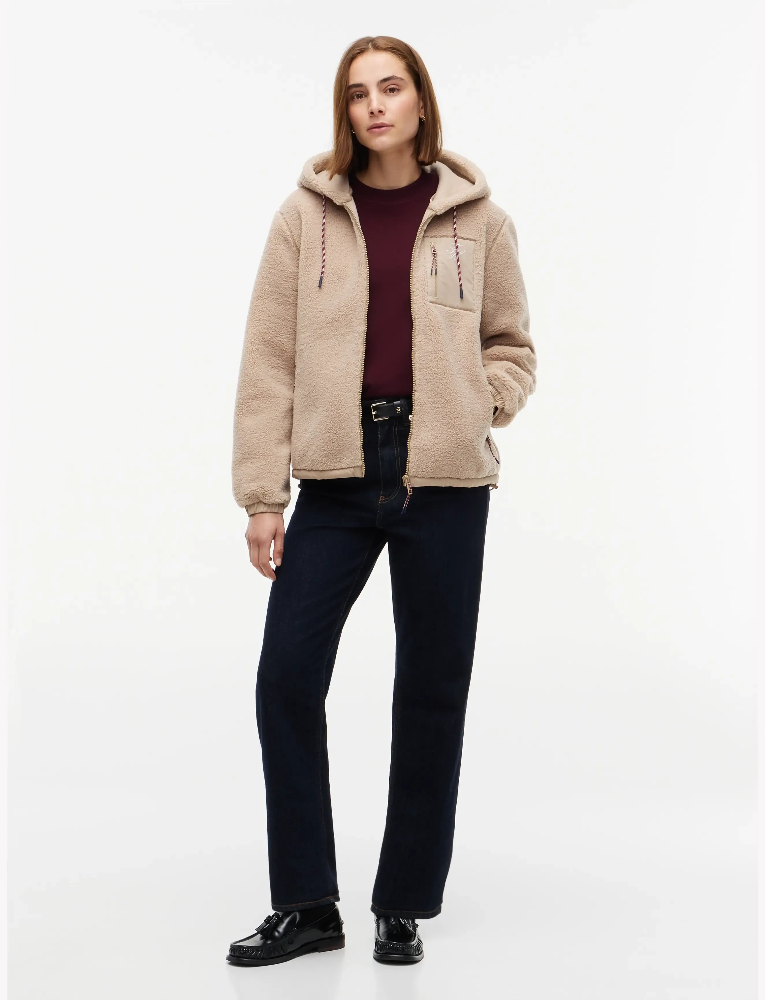 Tommy Hilfiger - TEDDY HOOD JACKET - beige - 4