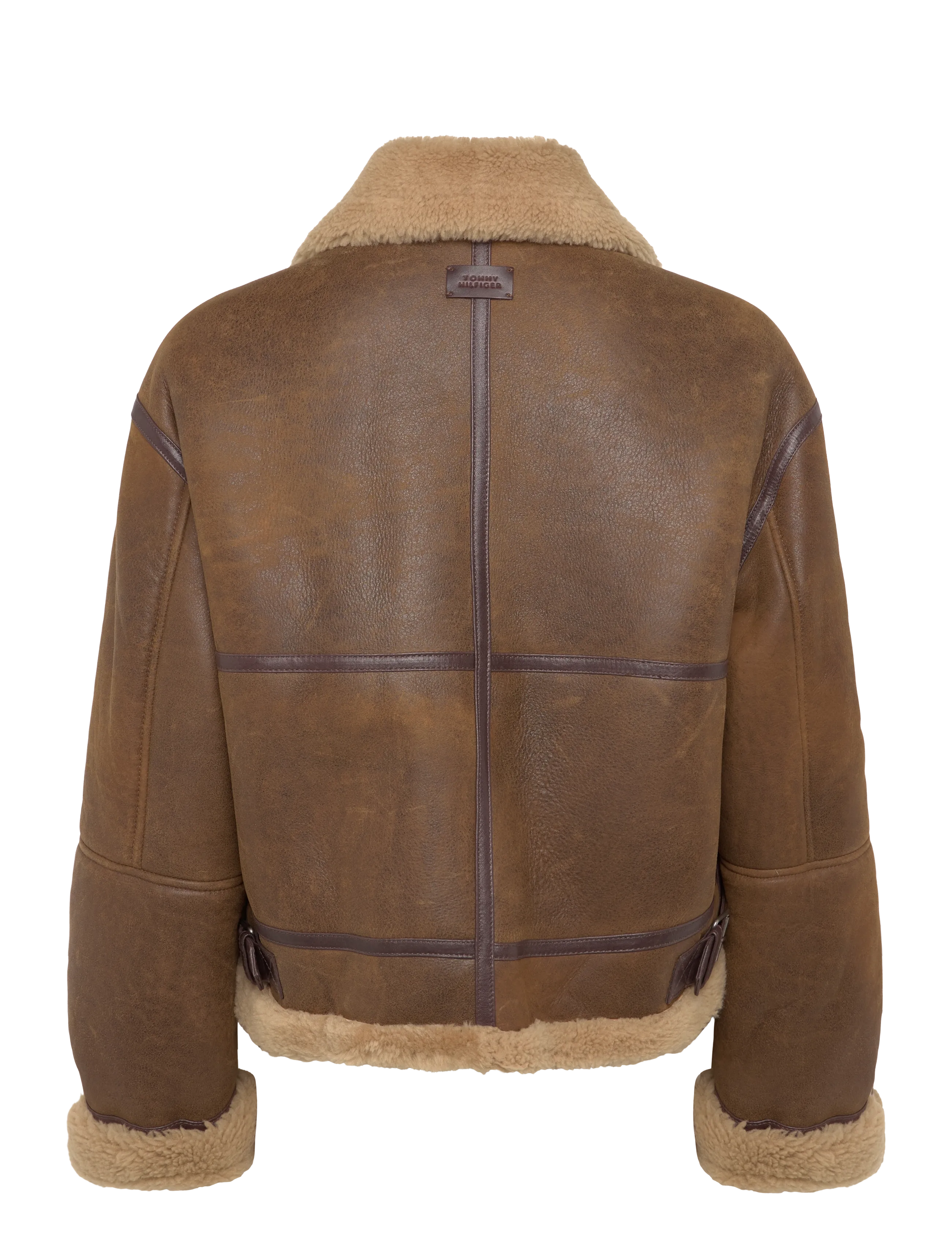 Tommy Hilfiger - SHEARLING COAT - lederjacken - natural cognac - 2