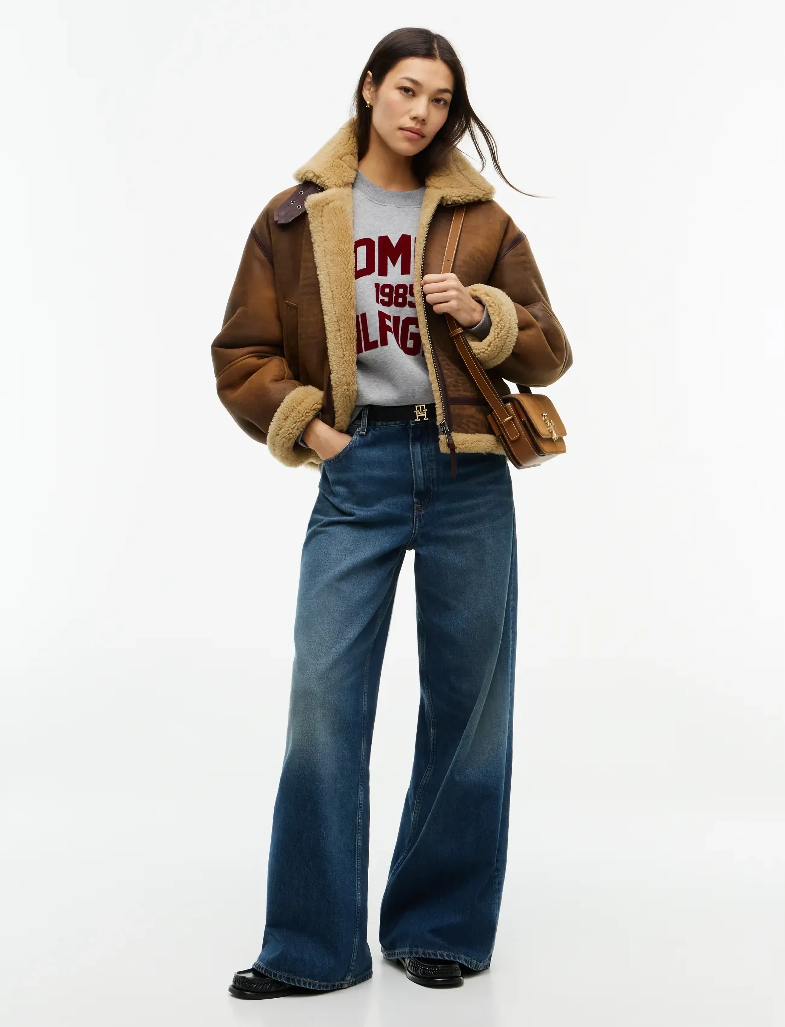 Tommy Hilfiger - SHEARLING COAT - lederjacken - natural cognac - 5