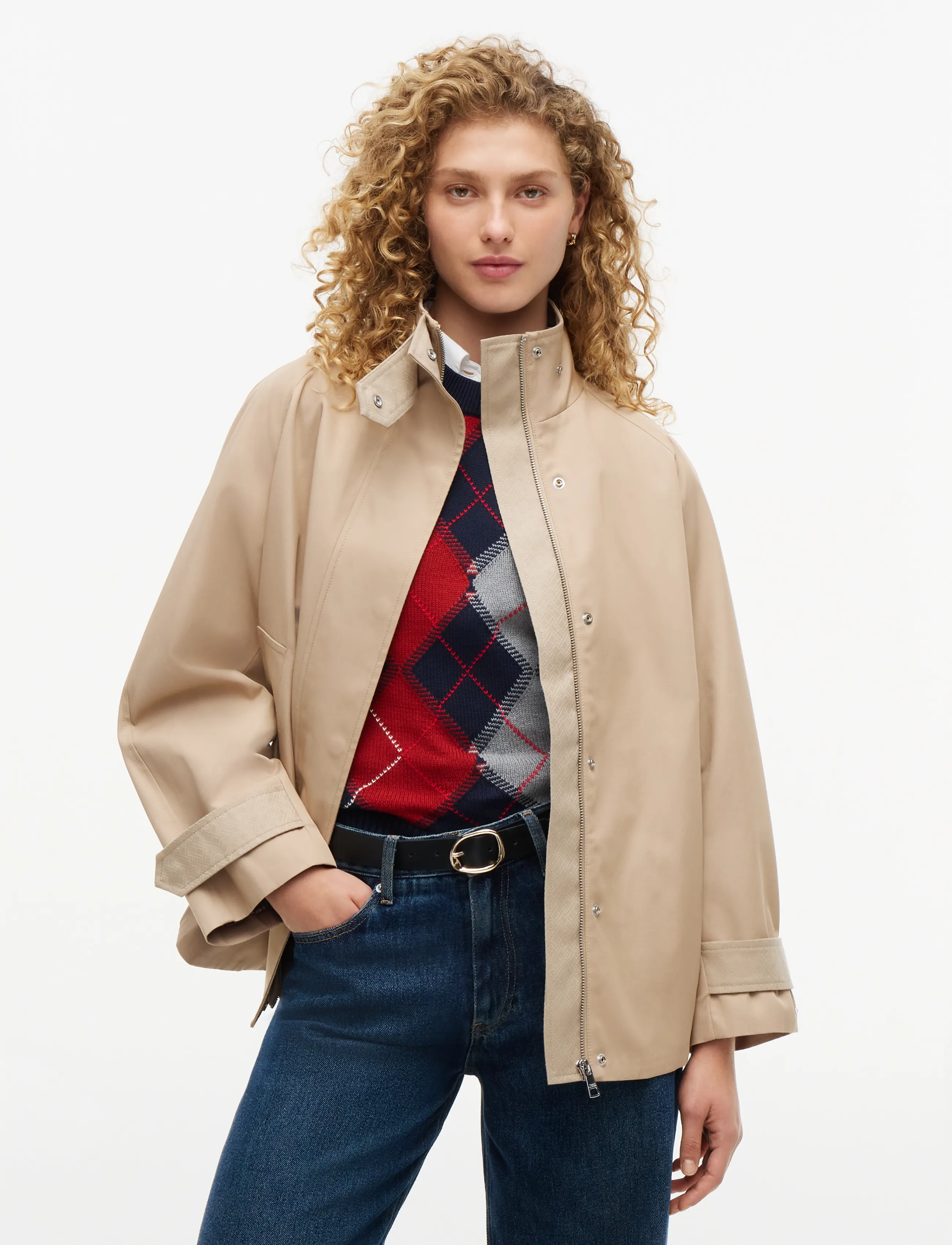 Tommy Hilfiger COTTON CAPE COAT - Igapäevane stiil - BEIGE / beige