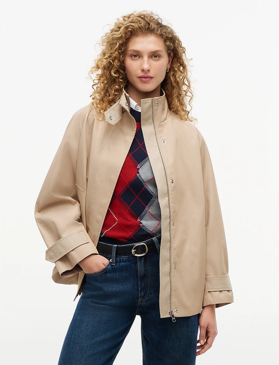 Tommy Hilfiger - COTTON CAPE COAT - leichte mäntel - beige - 0