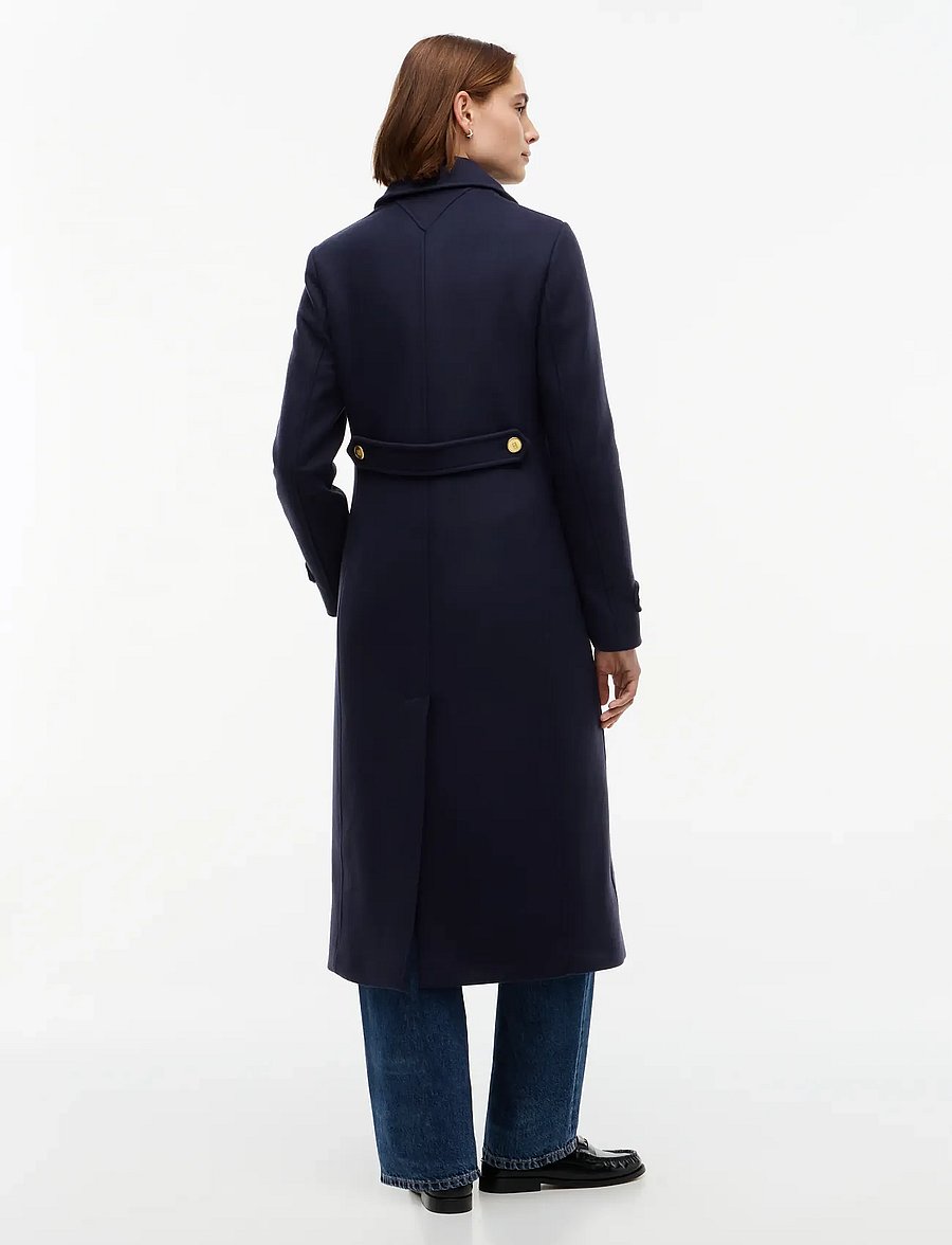 Tommy Hilfiger - WOOL MAXI NAVAL W/ GOLD BUTTON - winterjacken - dark blue - 4
