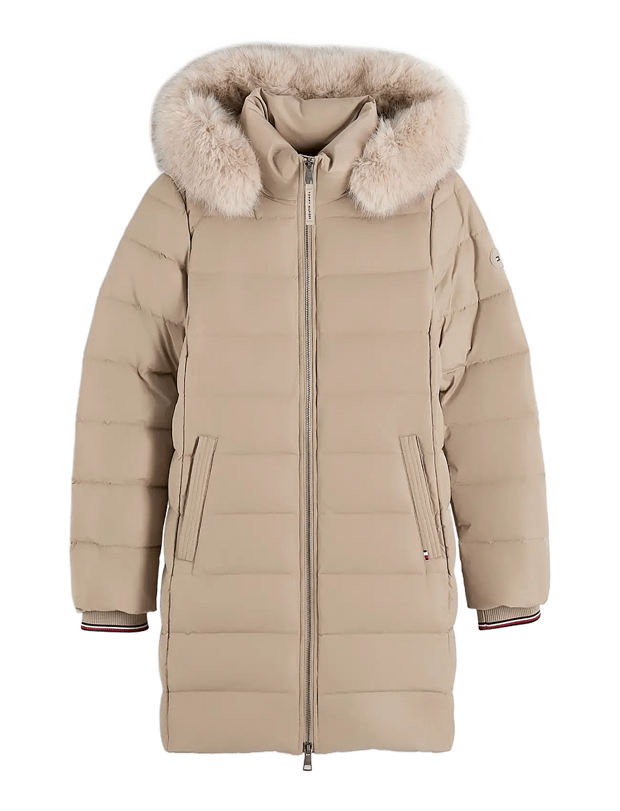 Tommy Hilfiger - DOWN HERITAGE TYRA COAT - talvejoped - limestone shade - 1