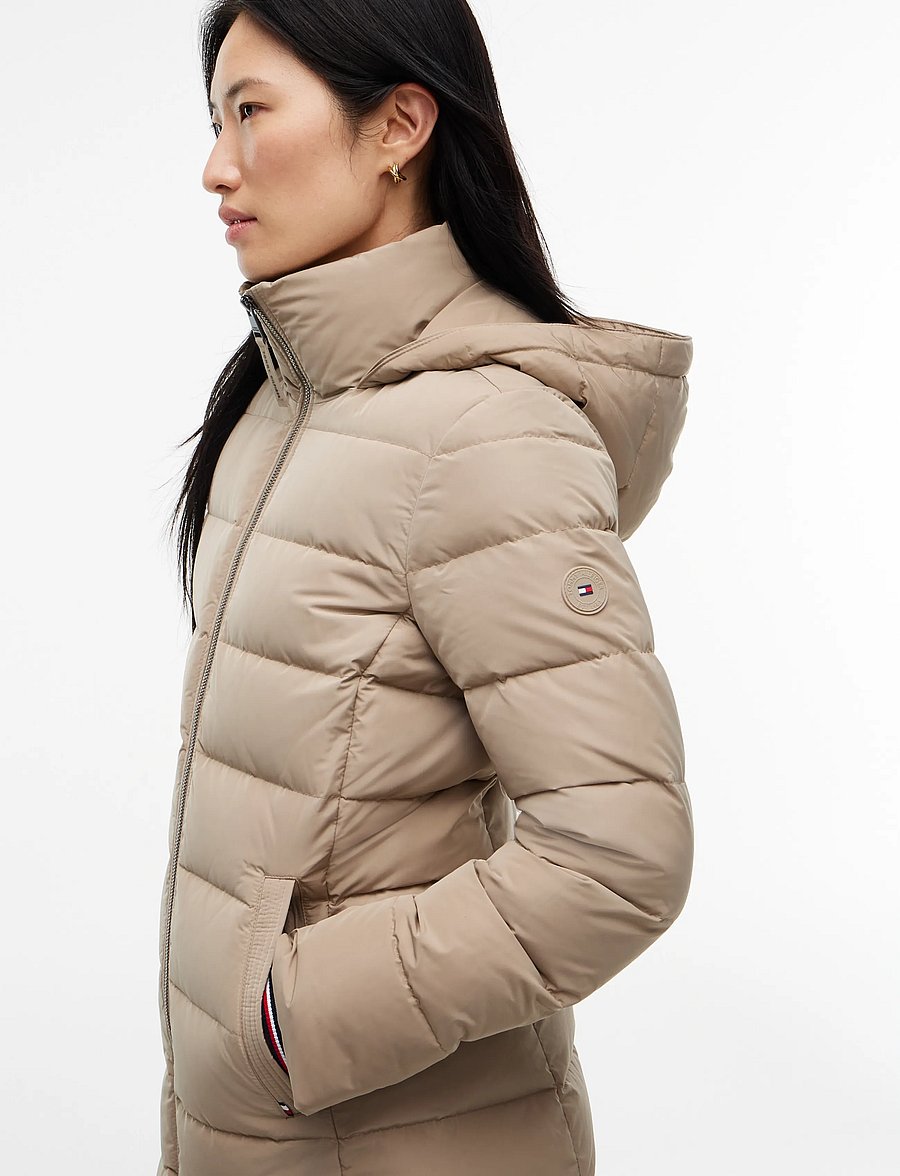 Tommy Hilfiger - DOWN HERITAGE TYRA COAT - talvejoped - limestone shade - 2