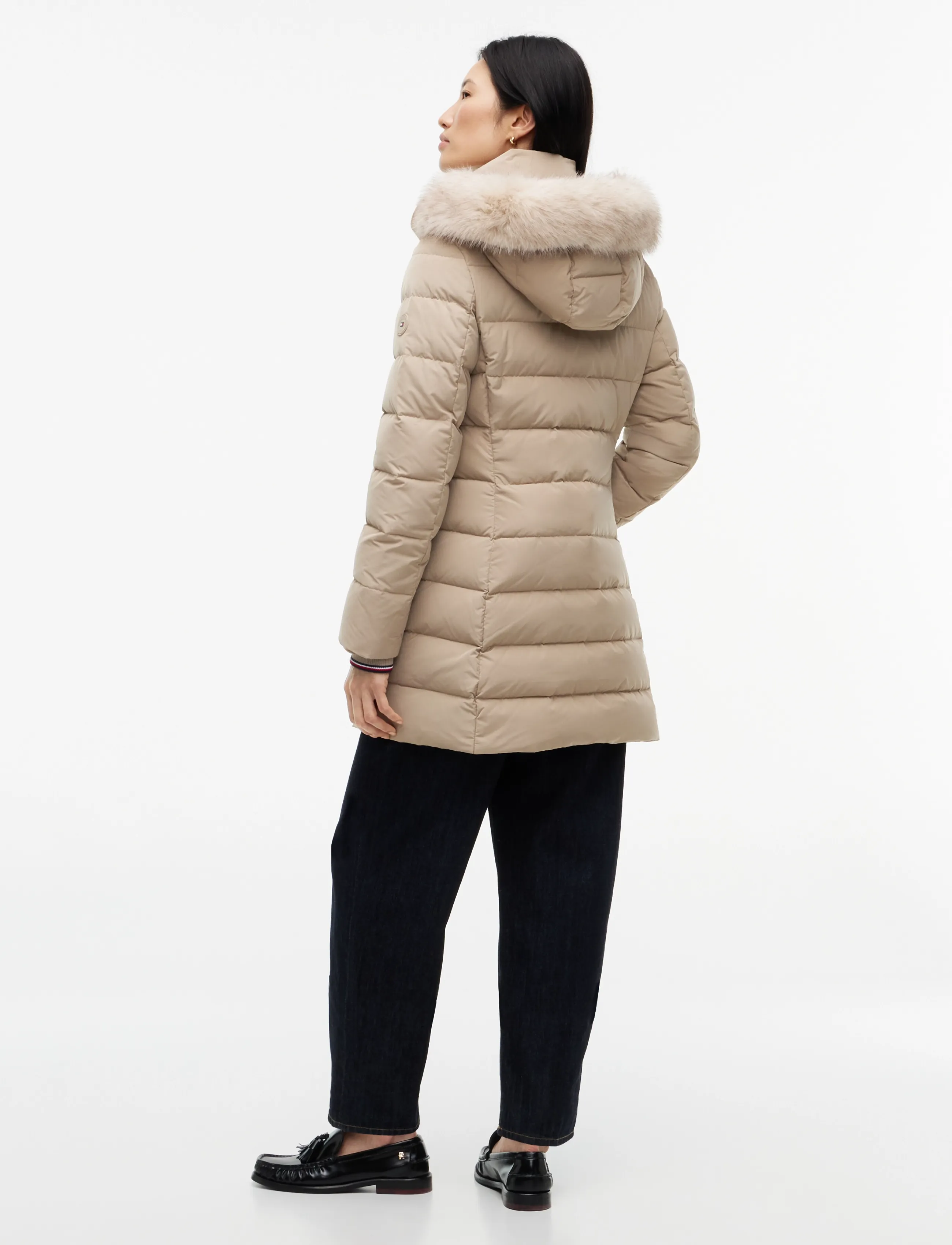 Tommy Hilfiger - DOWN HERITAGE TYRA COAT - limestone shade - 4