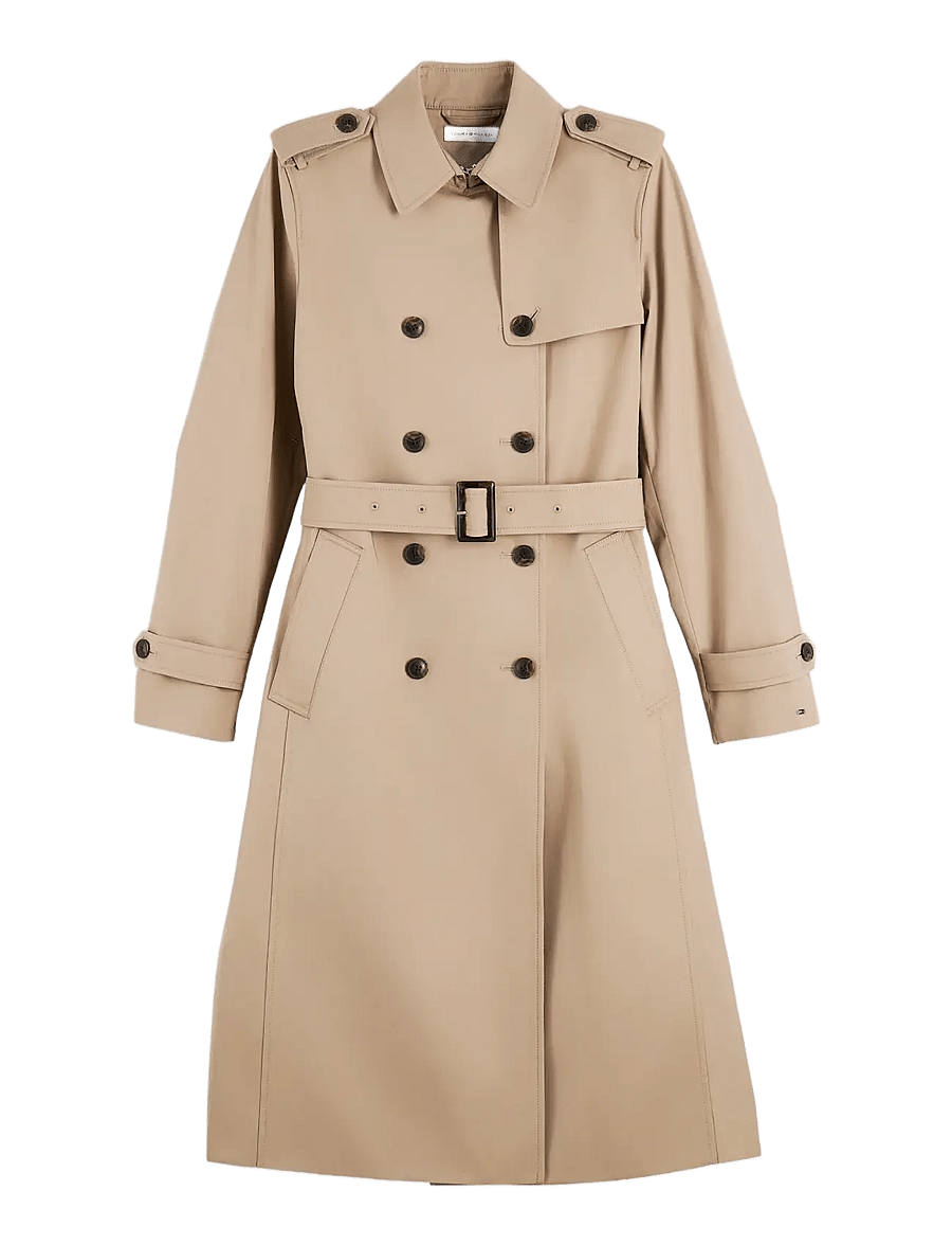 Tommy Hilfiger - COTTON MONOGRAM TRENCH - trenchcoats - beige - 1
