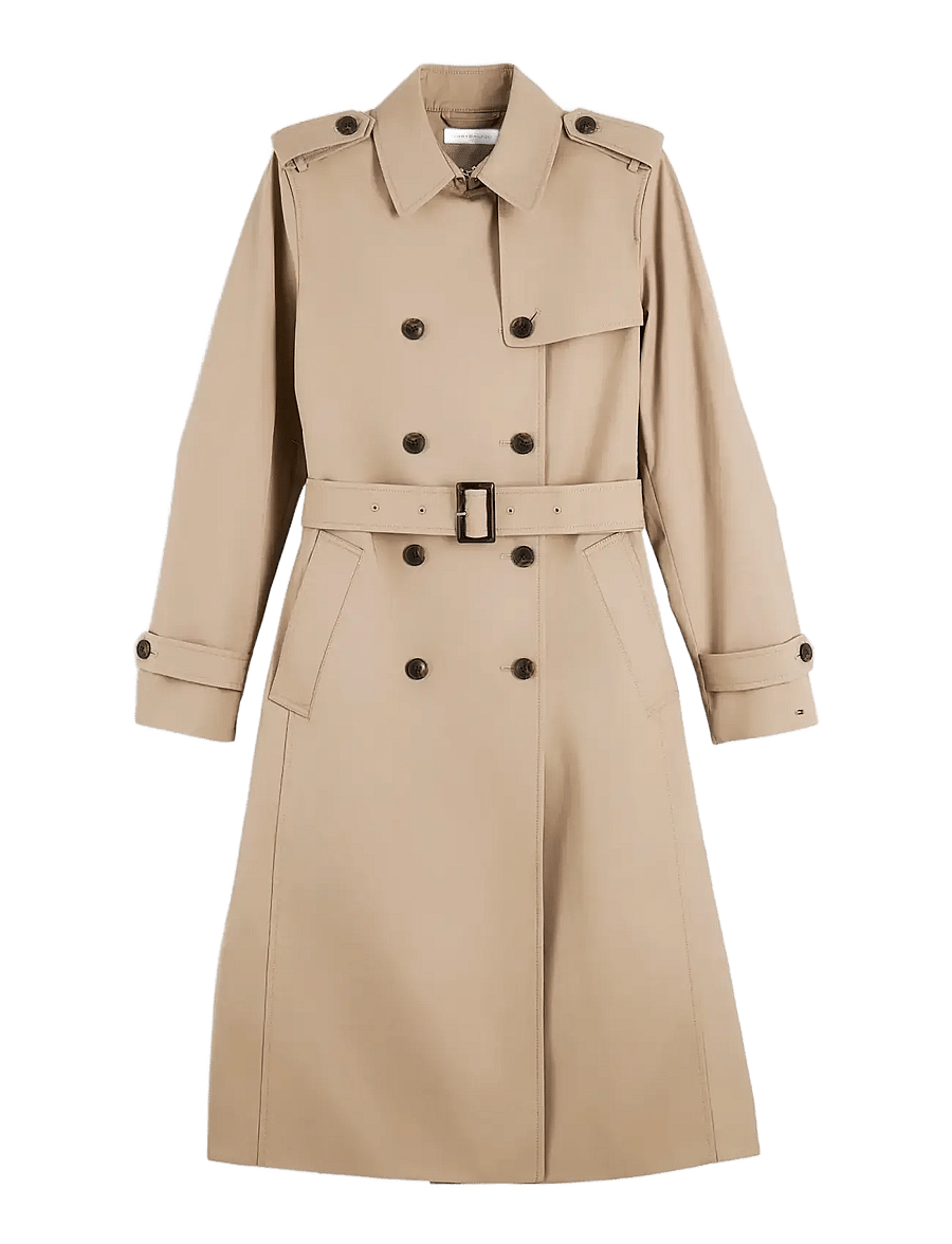 Tommy Hilfiger - COTTON MONOGRAM TRENCH - trenchcoats - beige - 1