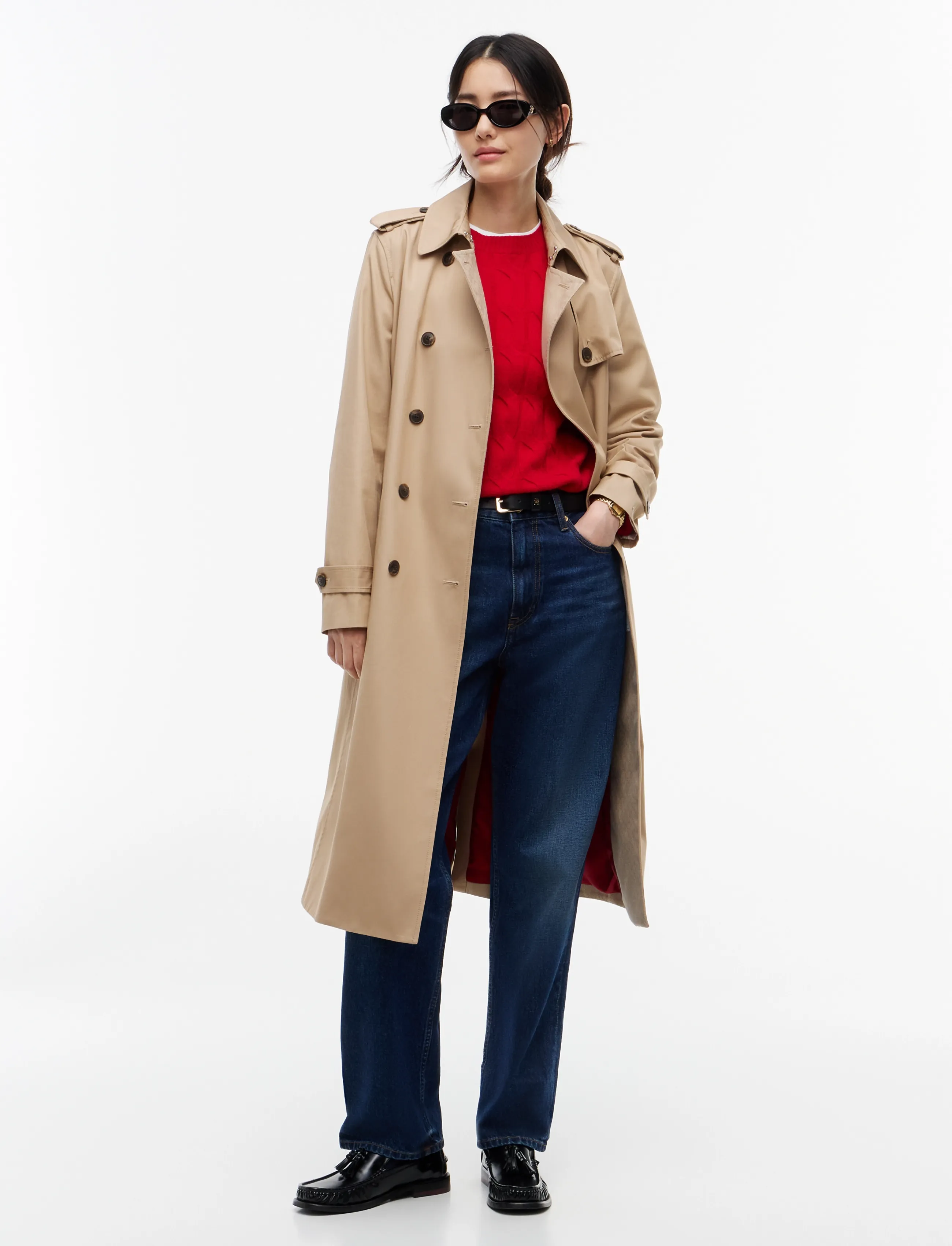 Tommy Hilfiger COTTON MONOGRAM TRENCH - Farben der Saison - BEIGE / beige