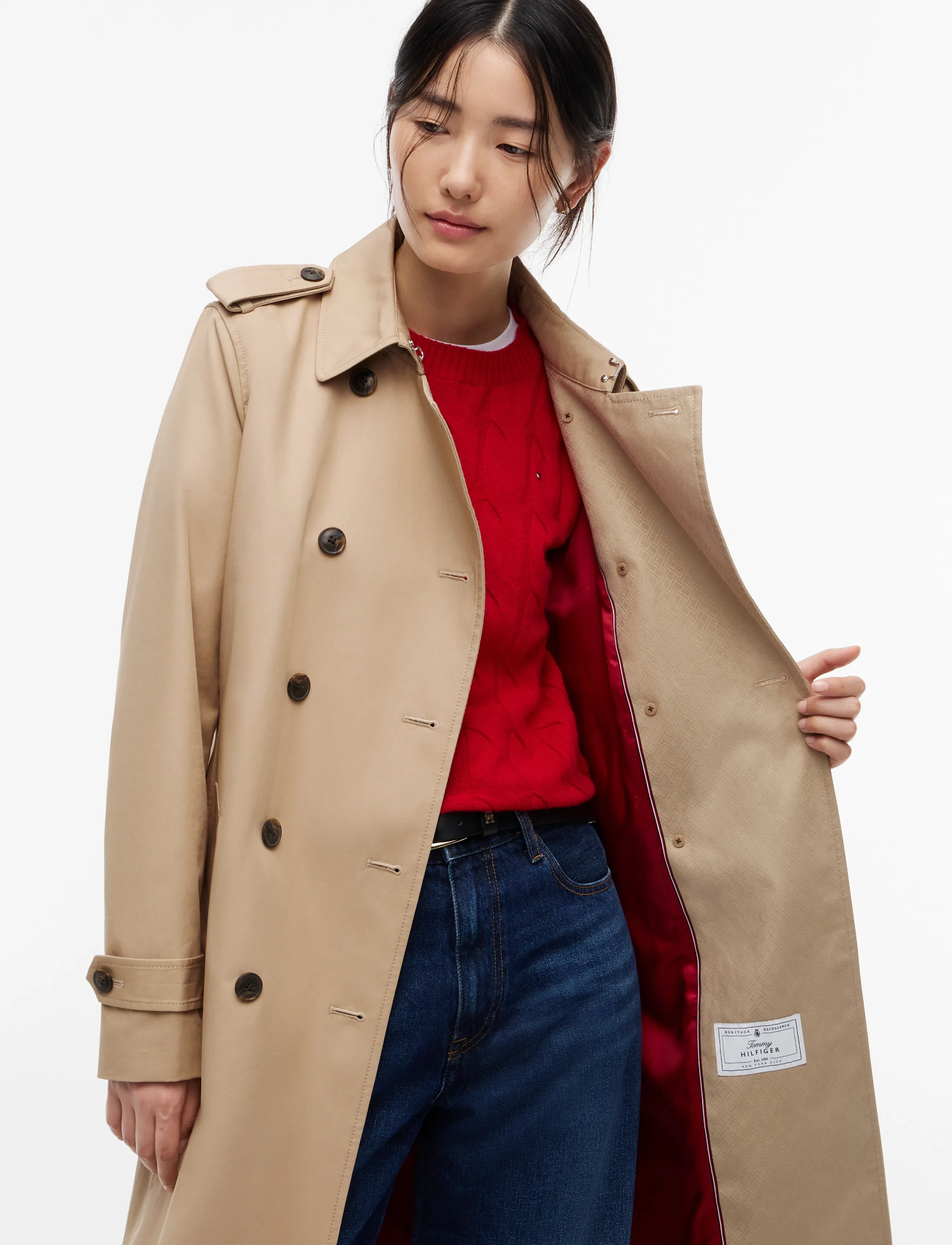Tommy Hilfiger - COTTON MONOGRAM TRENCH - beige - 3