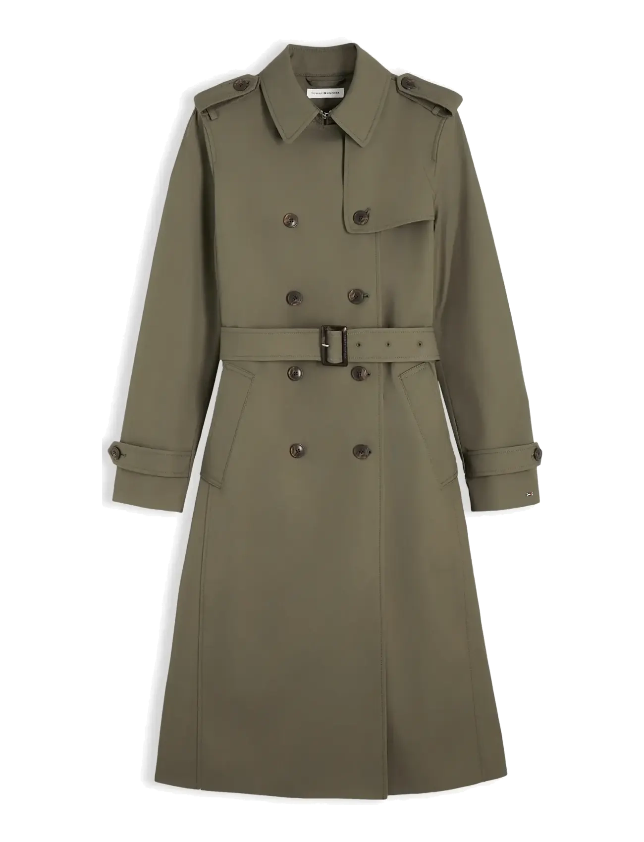 Tommy Hilfiger COTTON MONOGRAM TRENCH - Coats - GHOST FERN / khaki/green