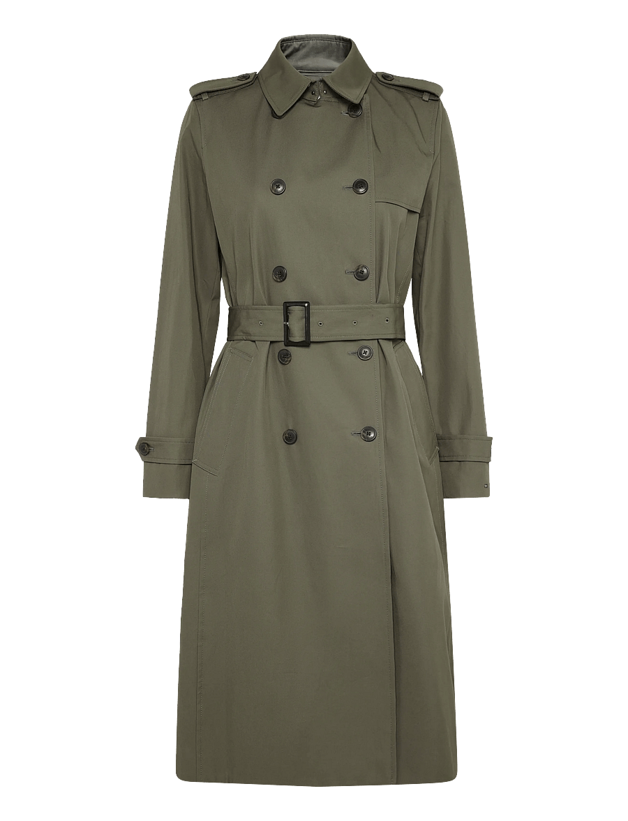 Tommy Hilfiger - COTTON MONOGRAM TRENCH - trench coats - ghost fern - 1