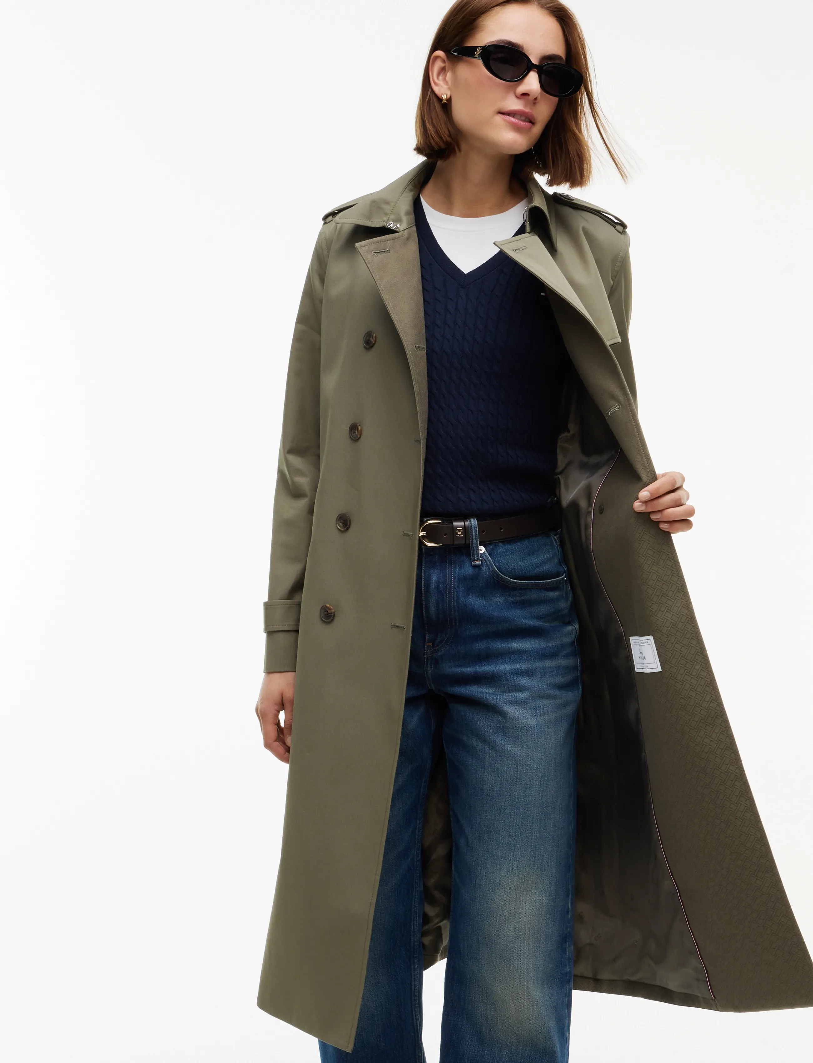 Tommy Hilfiger - COTTON MONOGRAM TRENCH - frühlingsjacken - ghost fern - 3