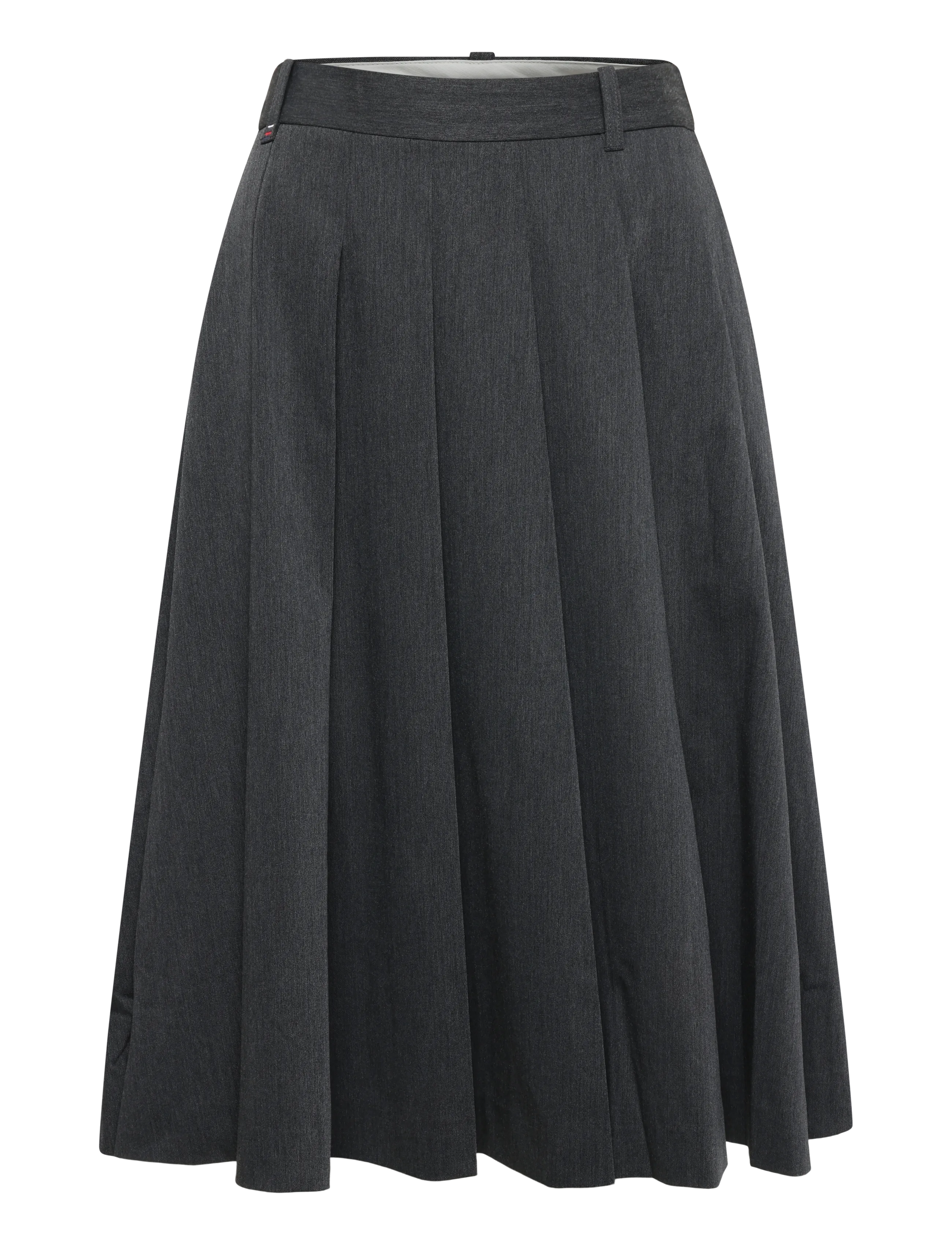 Tommy Hilfiger VISCOSE KNIFE PLEAT KNEE SKIRT - Kjolar - MEDIUM GREY HEATHER / grey