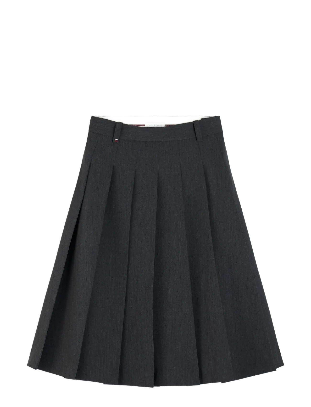 Tommy Hilfiger VISCOSE KNIFE PLEAT KNEE SKIRT - Hverdags stil - MEDIUM GREY HEATHER / grey