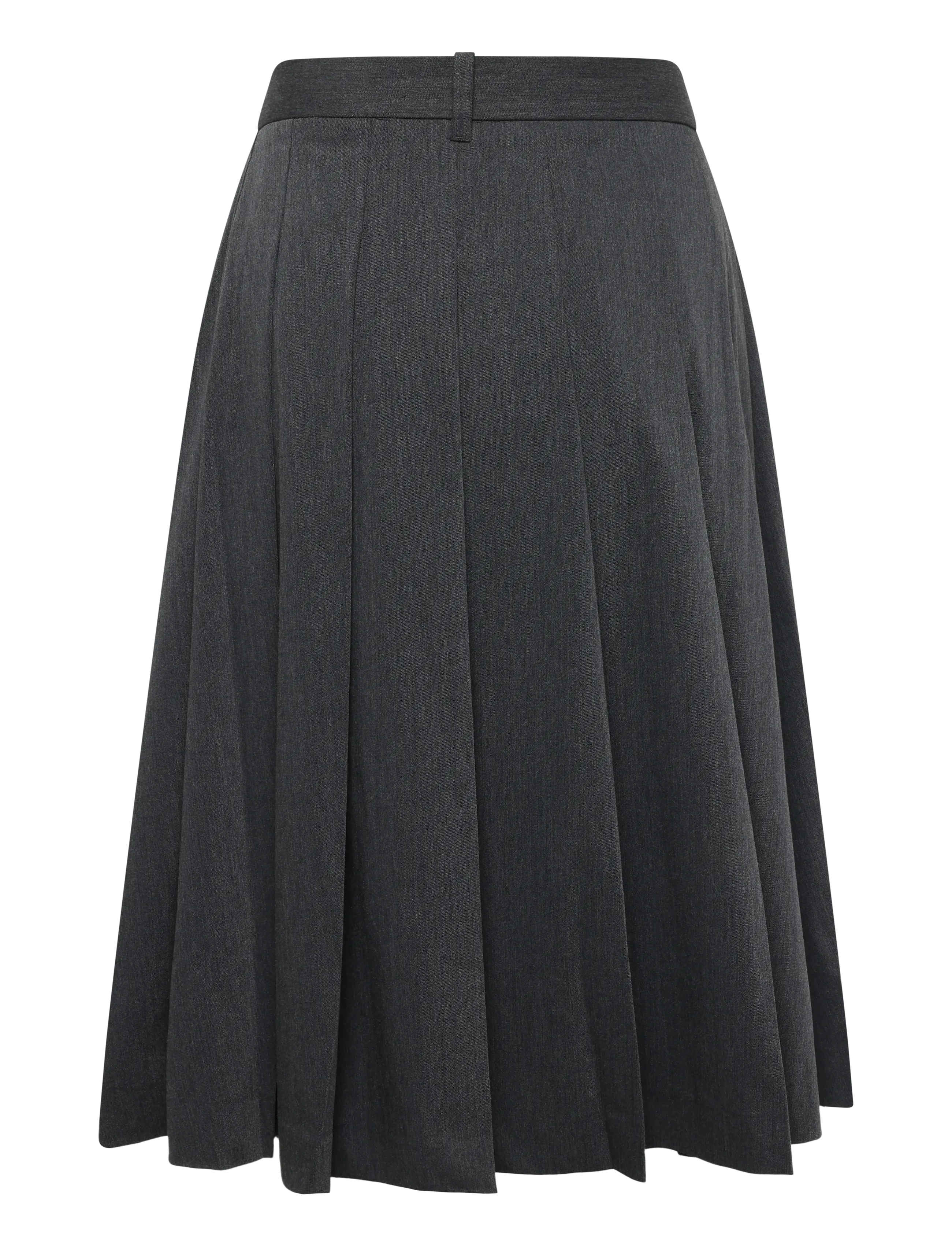 Tommy Hilfiger - VISCOSE KNIFE PLEAT KNEE SKIRT - premium-styles - medium grey heather - 2