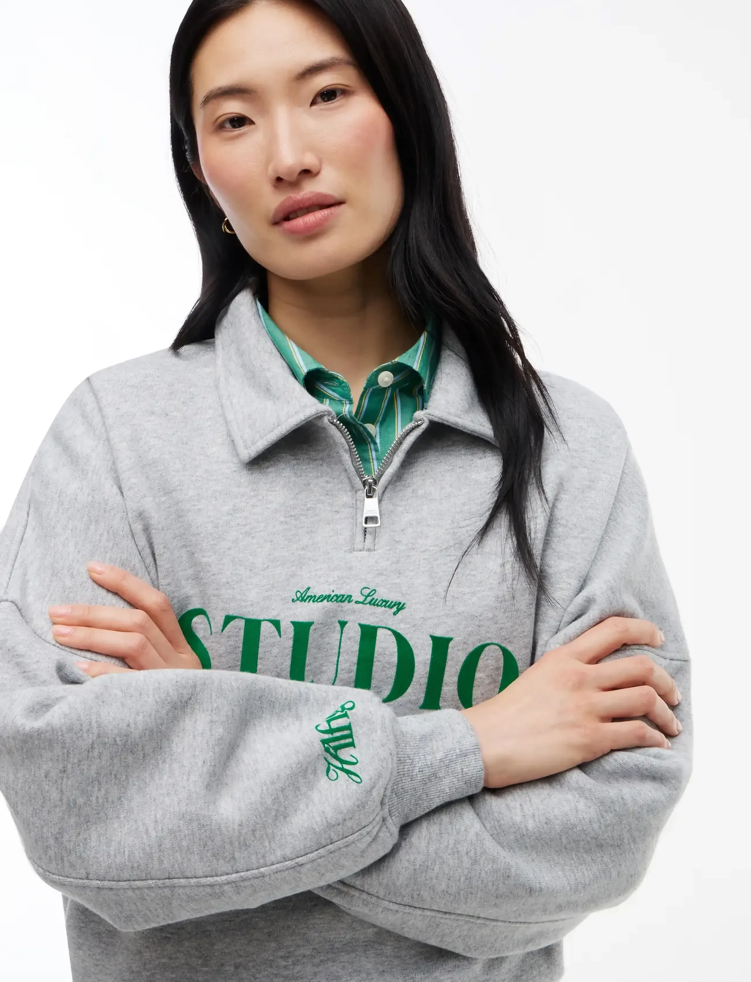 Tommy Hilfiger - STUDIO TOMMY HALF-ZIP POLO SWT - everyday style - light grey htr - 3