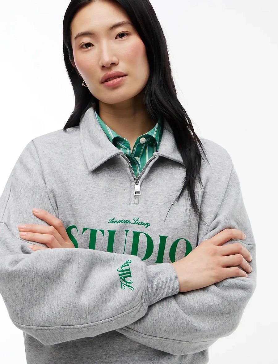 Tommy Hilfiger - STUDIO TOMMY HALF-ZIP POLO SWT - everyday style - light grey htr - 3