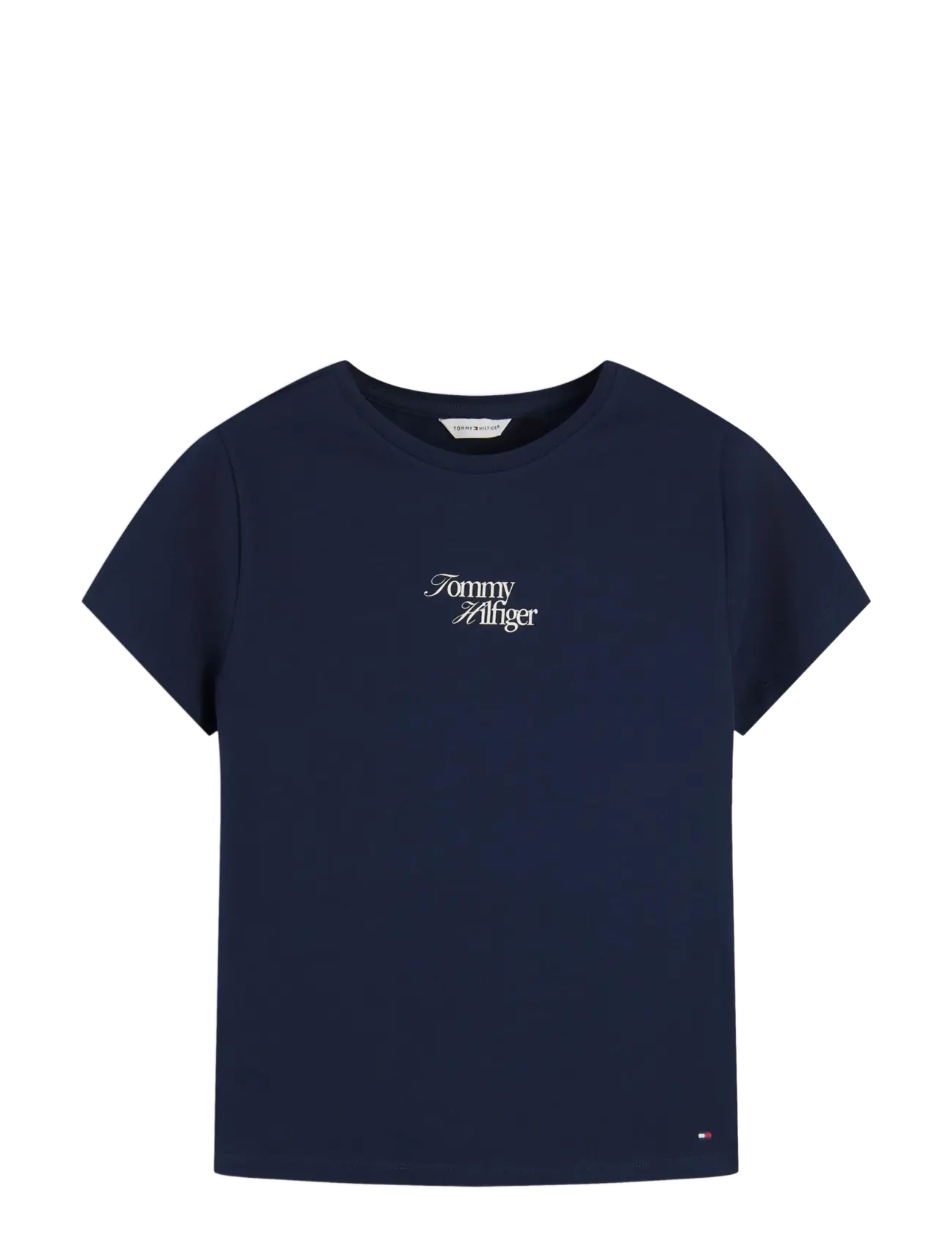TOMMY HILFIGER Script New Slim C-Nk S/S Tshirt Navy - S - Damen