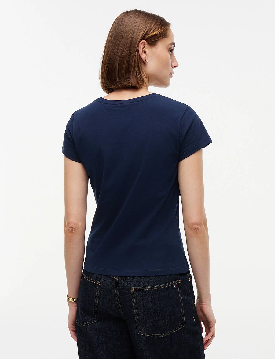 Tommy Hilfiger - SCRIPT NEW SLIM C-NK S/S TSHIRT - t-shirts - dark blue - 2