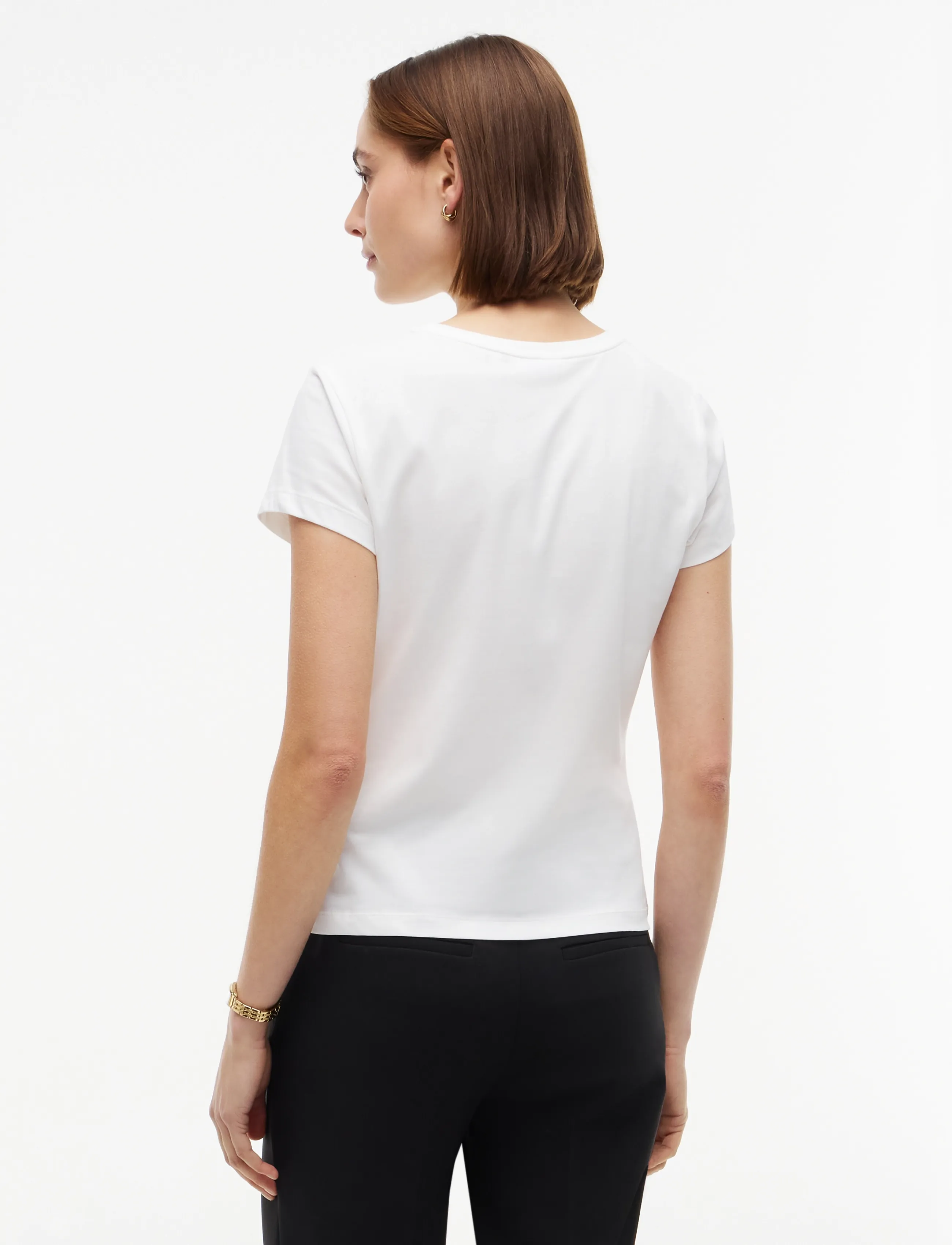Tommy Hilfiger - SCRIPT NEW SLIM C-NK S/S TSHIRT - t-shirts - ecru - 2