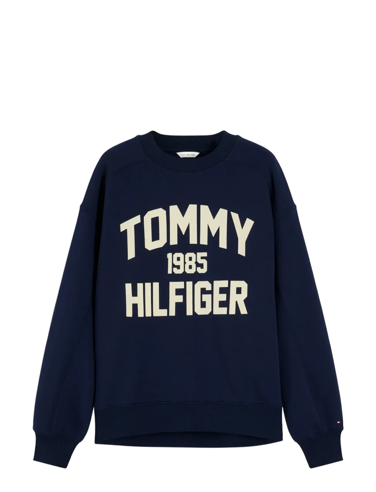 Tommy Hilfiger VARSITY FLOCK RLXD SWT - Igapäevane stiil - DARK BLUE / navy