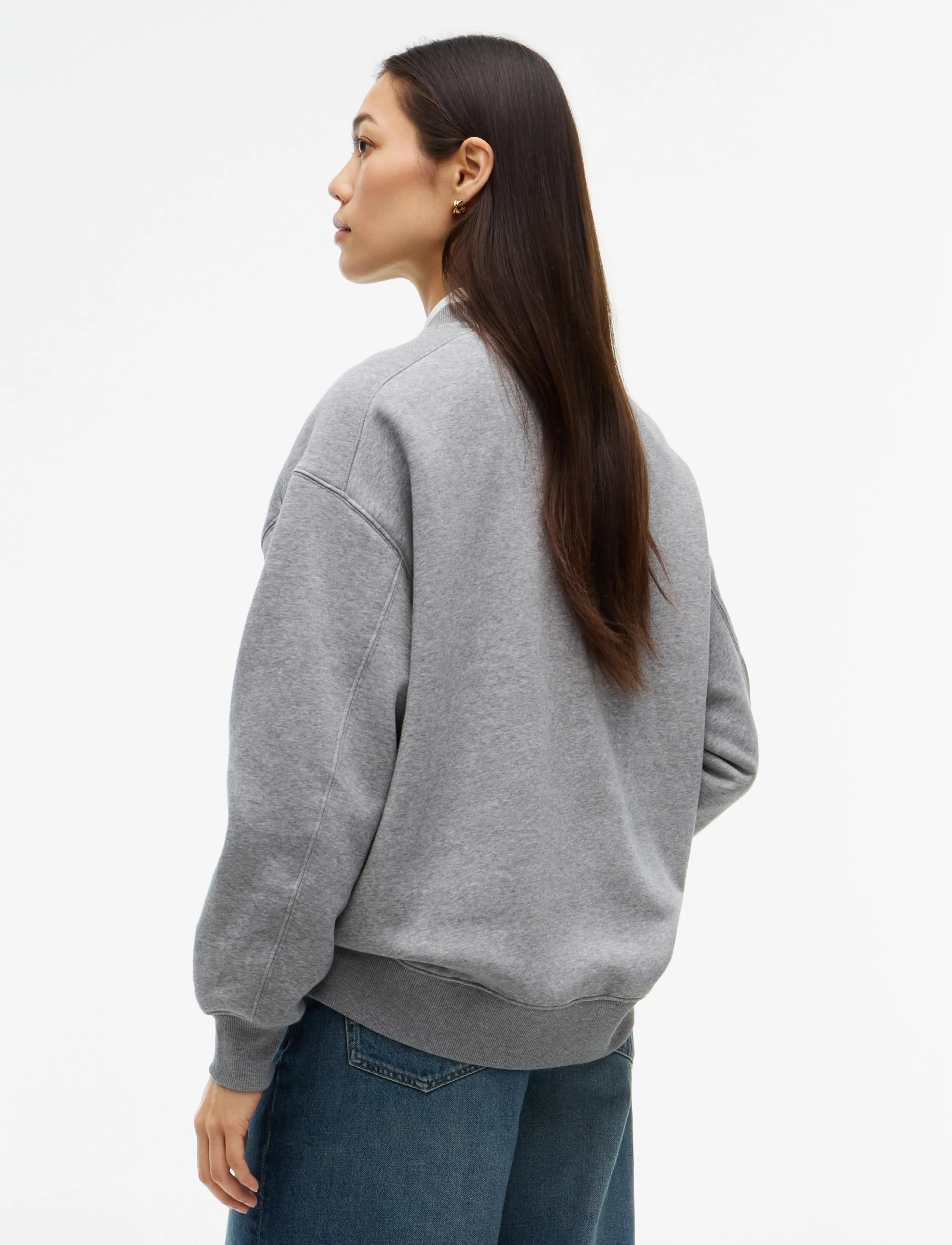 Tommy Hilfiger - VARSITY FLOCK RLXD SWT - sweatshirts - medium grey heather - 2
