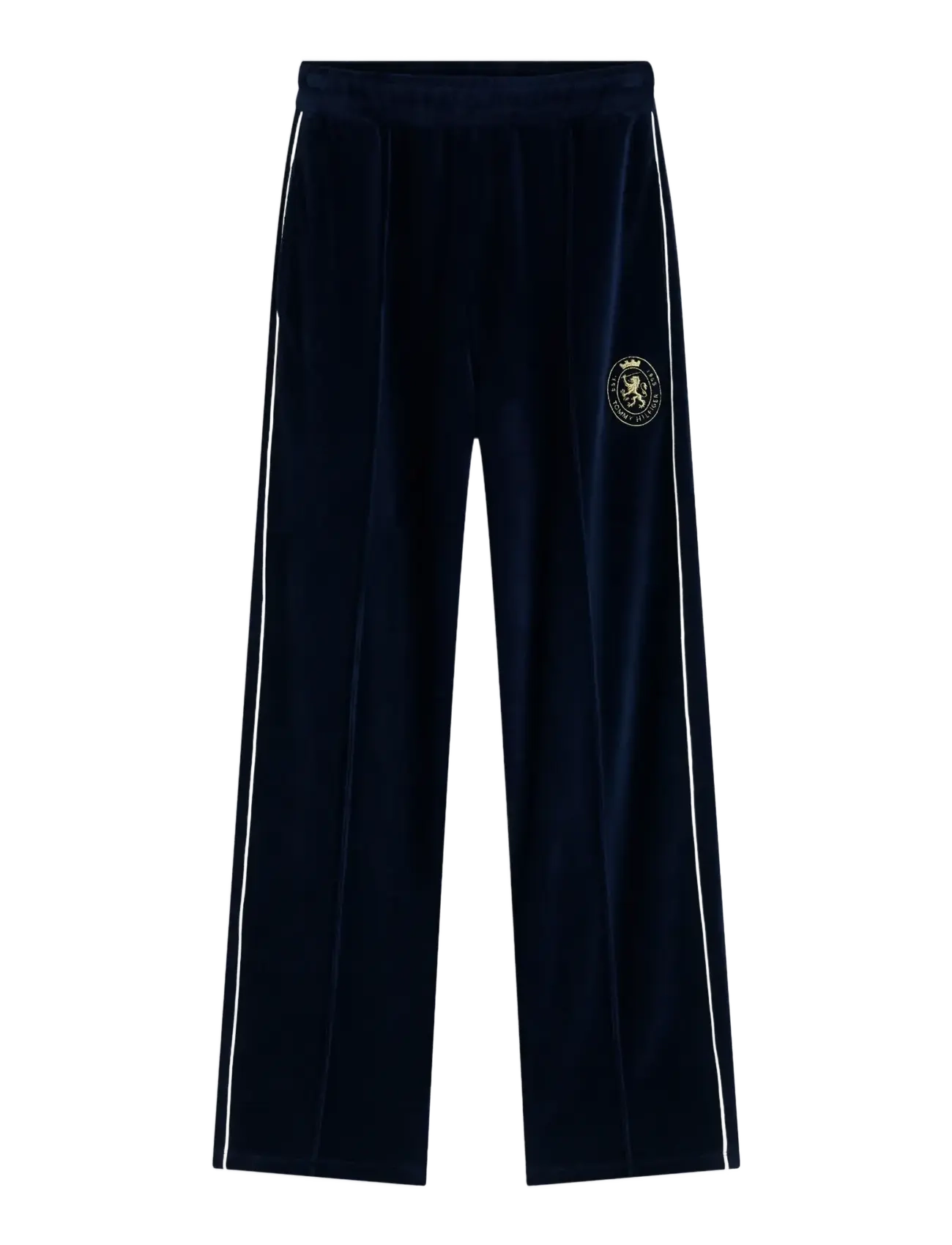 Tommy Hilfiger GOLD CREST VELOUR STRAIGHT PANT - Tommy Hilfiger - SPACE BLUE / navy