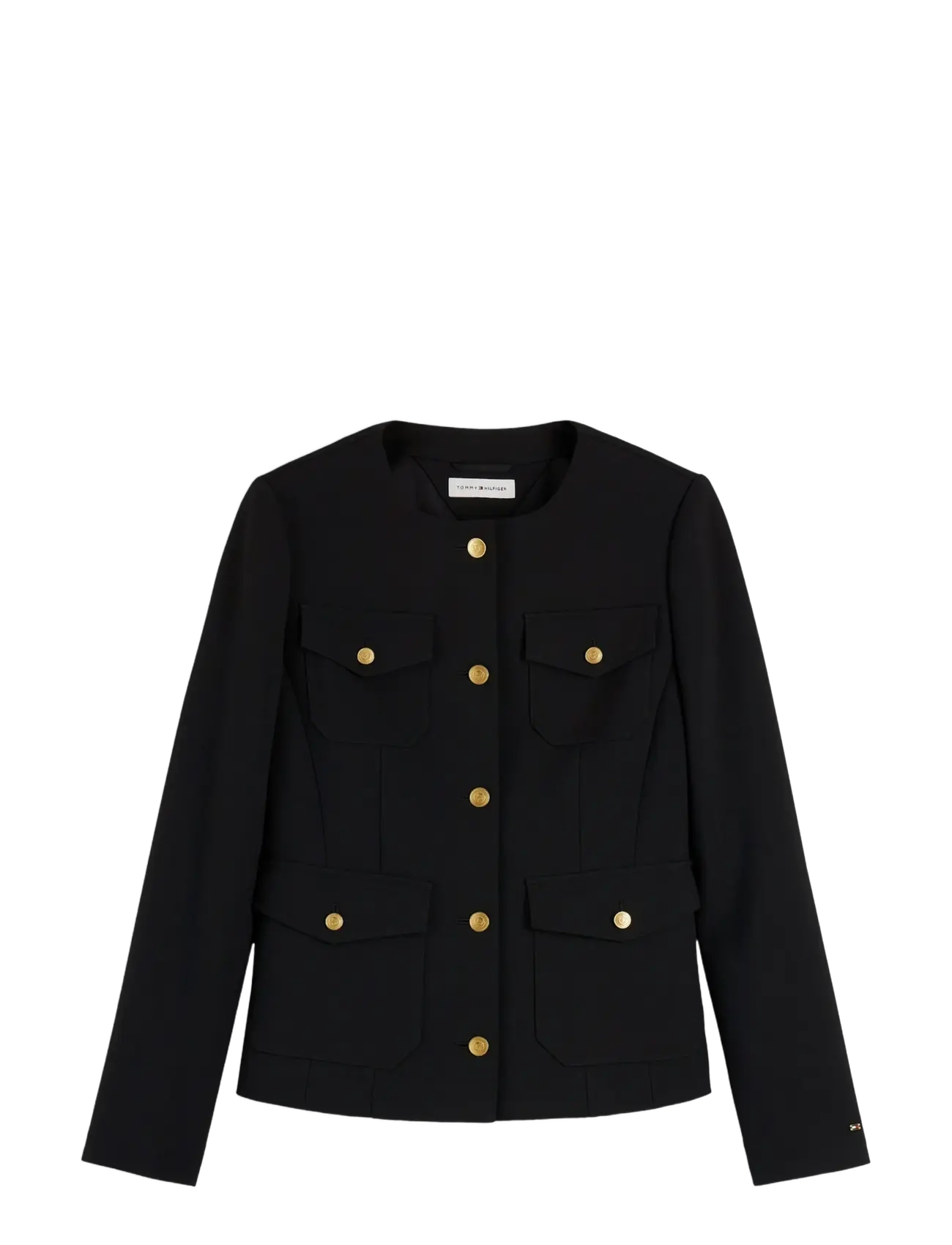 Tommy Hilfiger - PUNTO GOLD BUTTON SLIM JACKET - enkelknäppta kavajer - black - 1