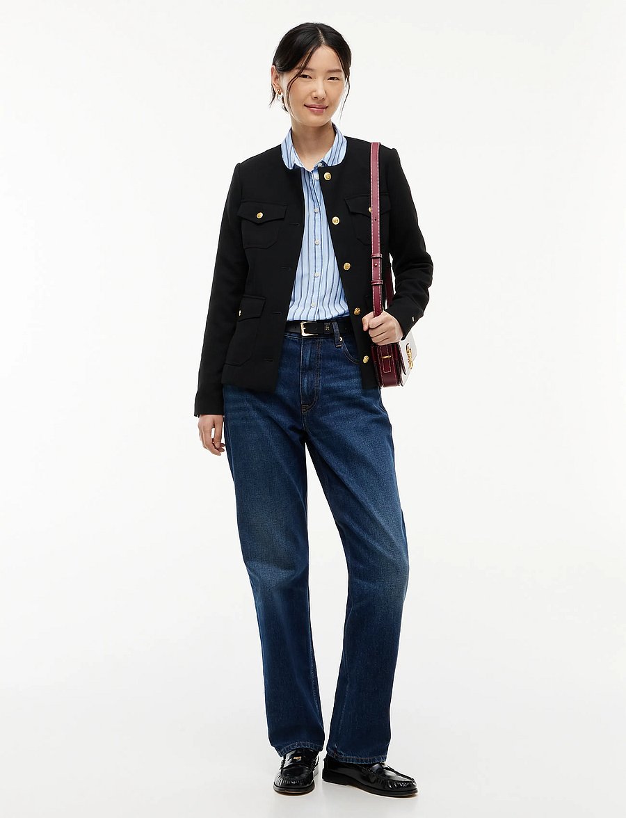 Tommy Hilfiger - PUNTO GOLD BUTTON SLIM JACKET - enkelknäppta kavajer - black - 4