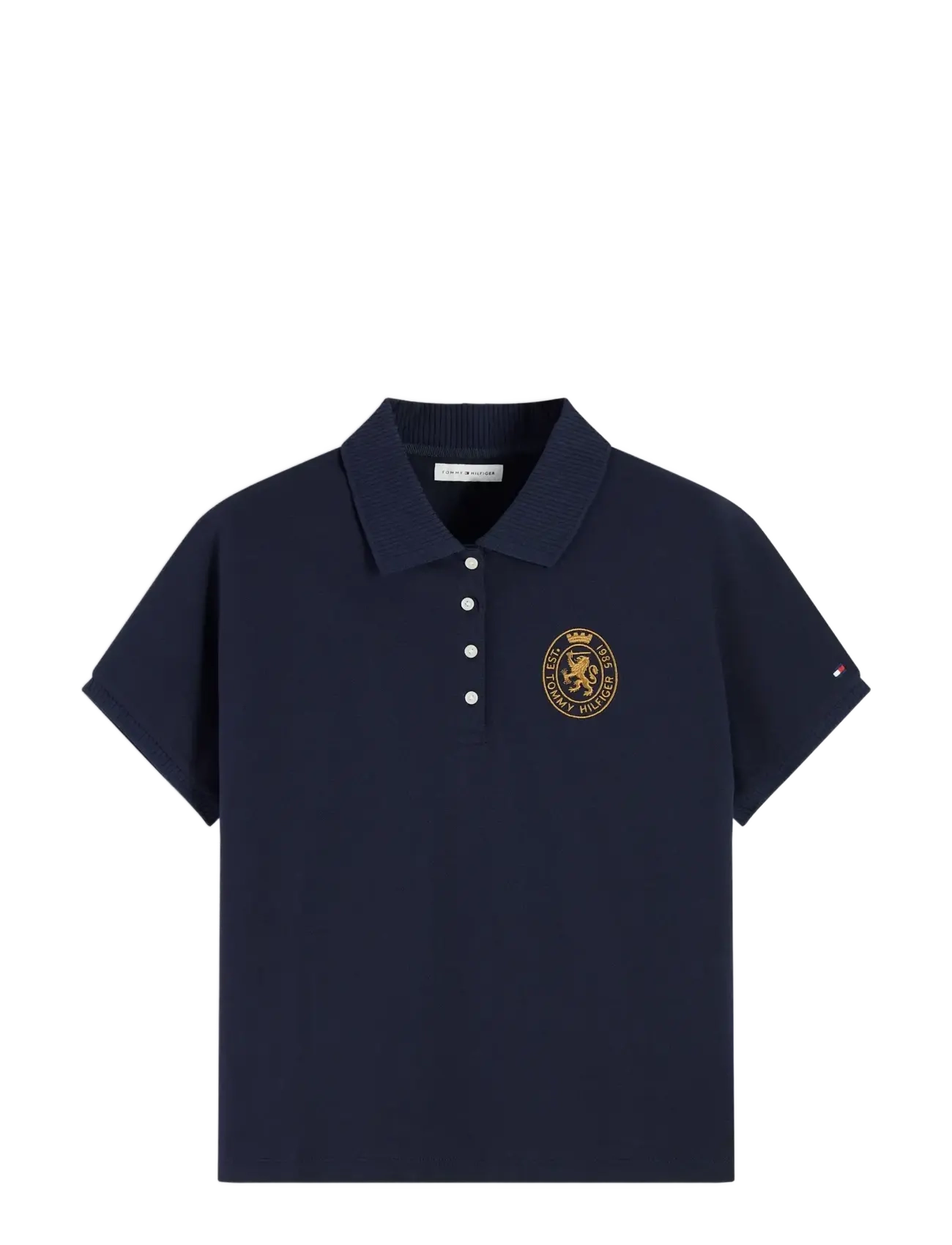 Tommy Hilfiger GOLD CREST REG S/S POLO - Kläder - SPACE BLUE / navy