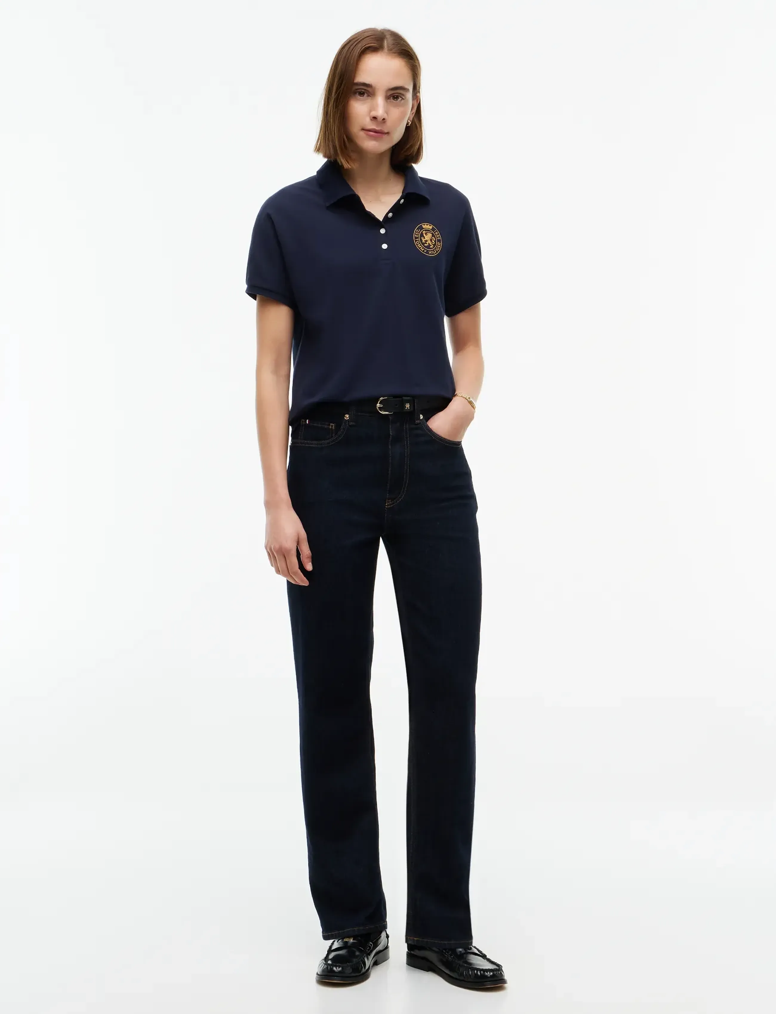 Tommy Hilfiger - GOLD CREST REG S/S POLO - space blue - 4