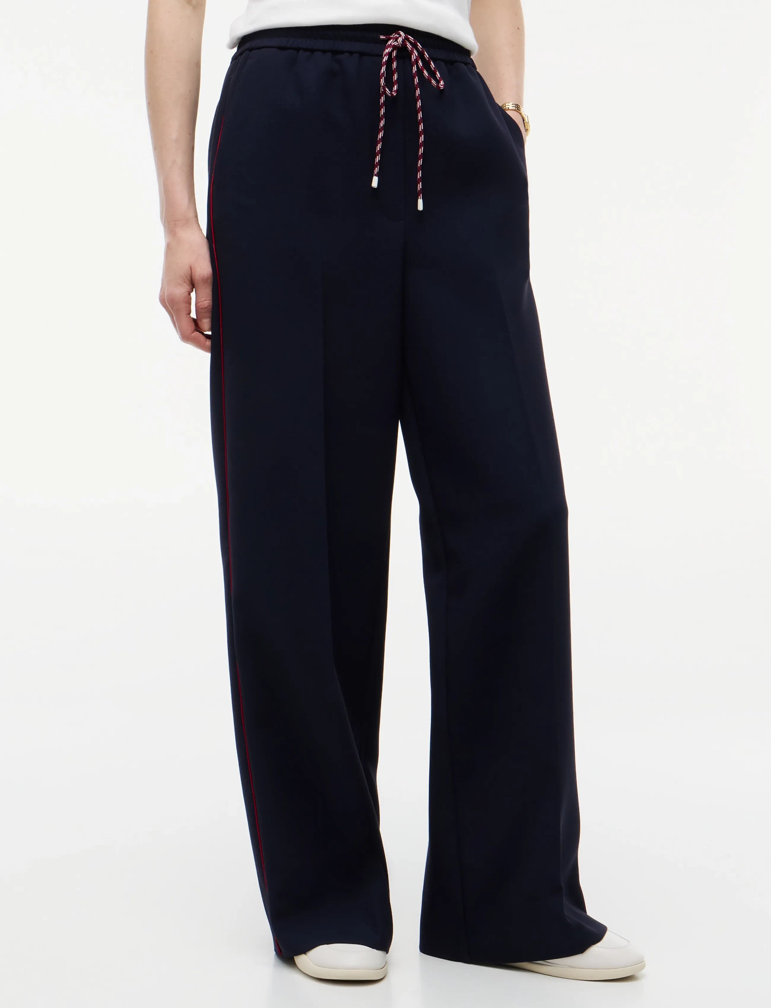 Tommy Hilfiger RWB PUNTO WIDE LEG PULL ON - Bukser - DARK BLUE / navy