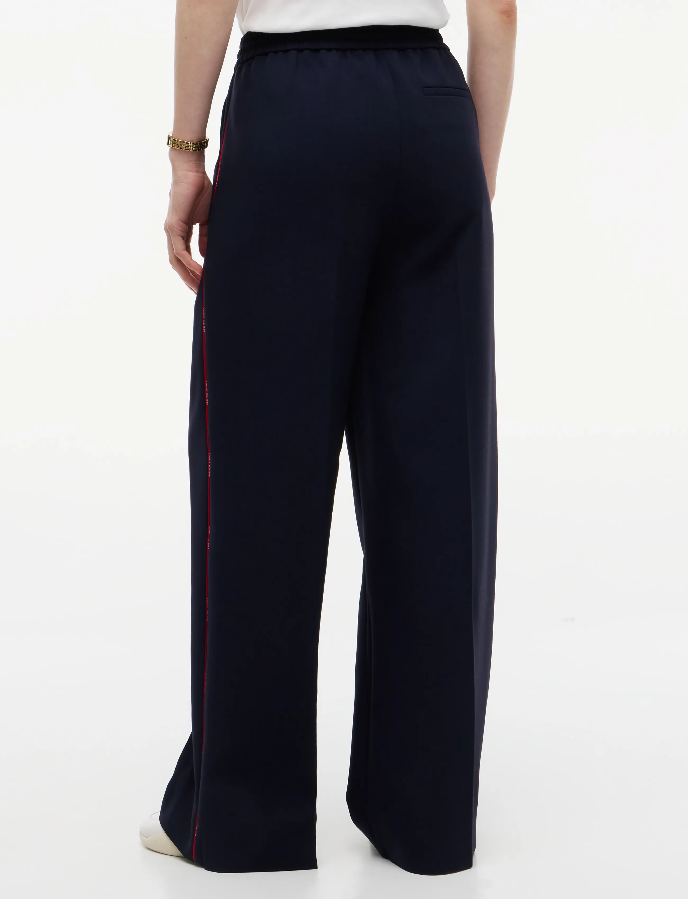 Tommy Hilfiger - RWB PUNTO WIDE LEG PULL ON - laia säärega püksid - dark blue - 2