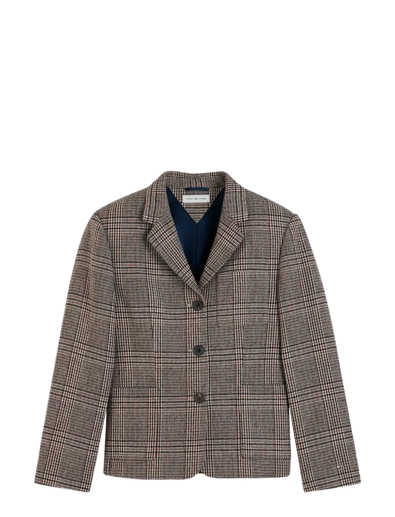 Tommy Hilfiger TEXTURE RED CHECK 3 BTN BLAZER - Fashion Trends - RED CHECK / beige