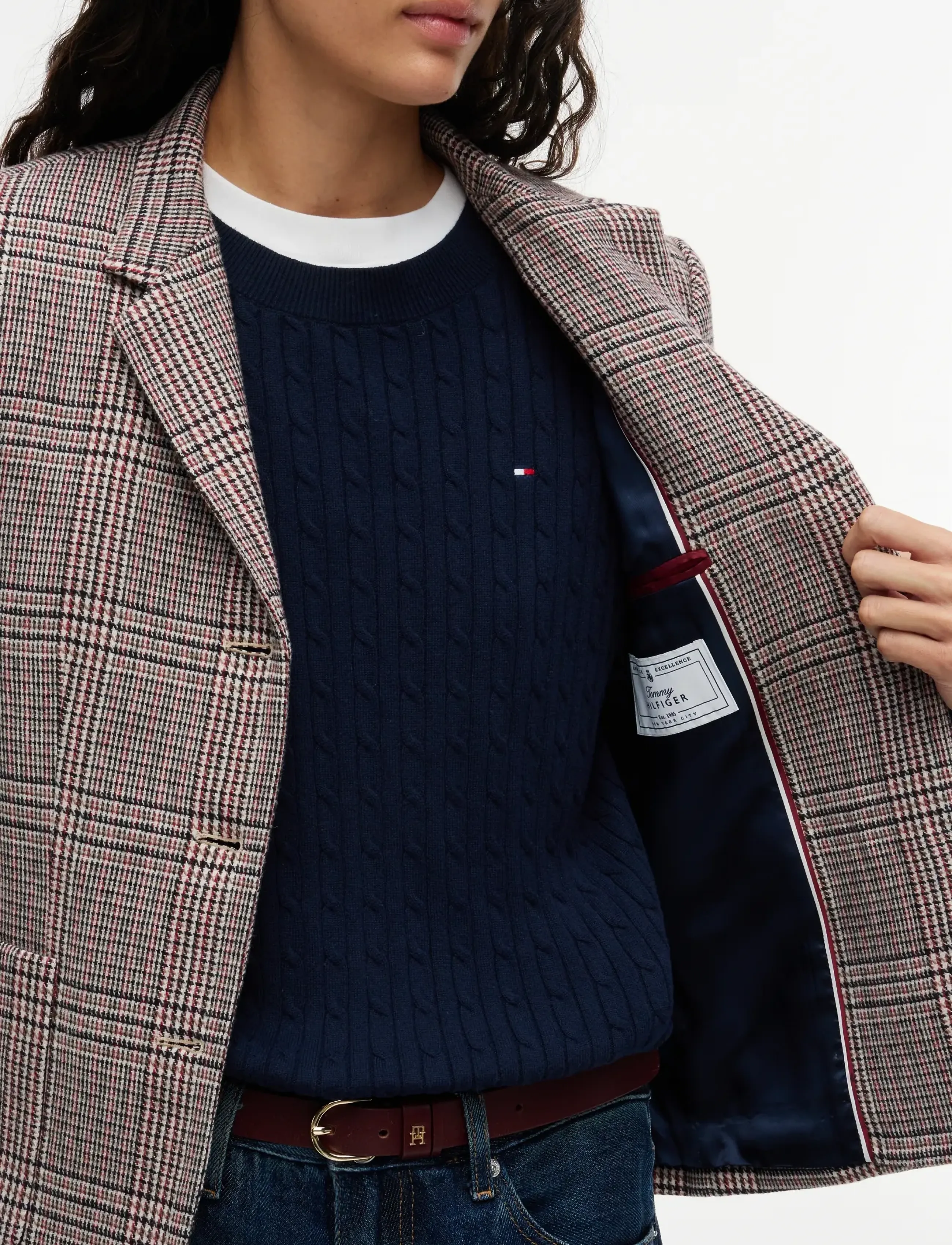 Tommy Hilfiger - TEXTURE RED CHECK 3 BTN BLAZER - red check - 3