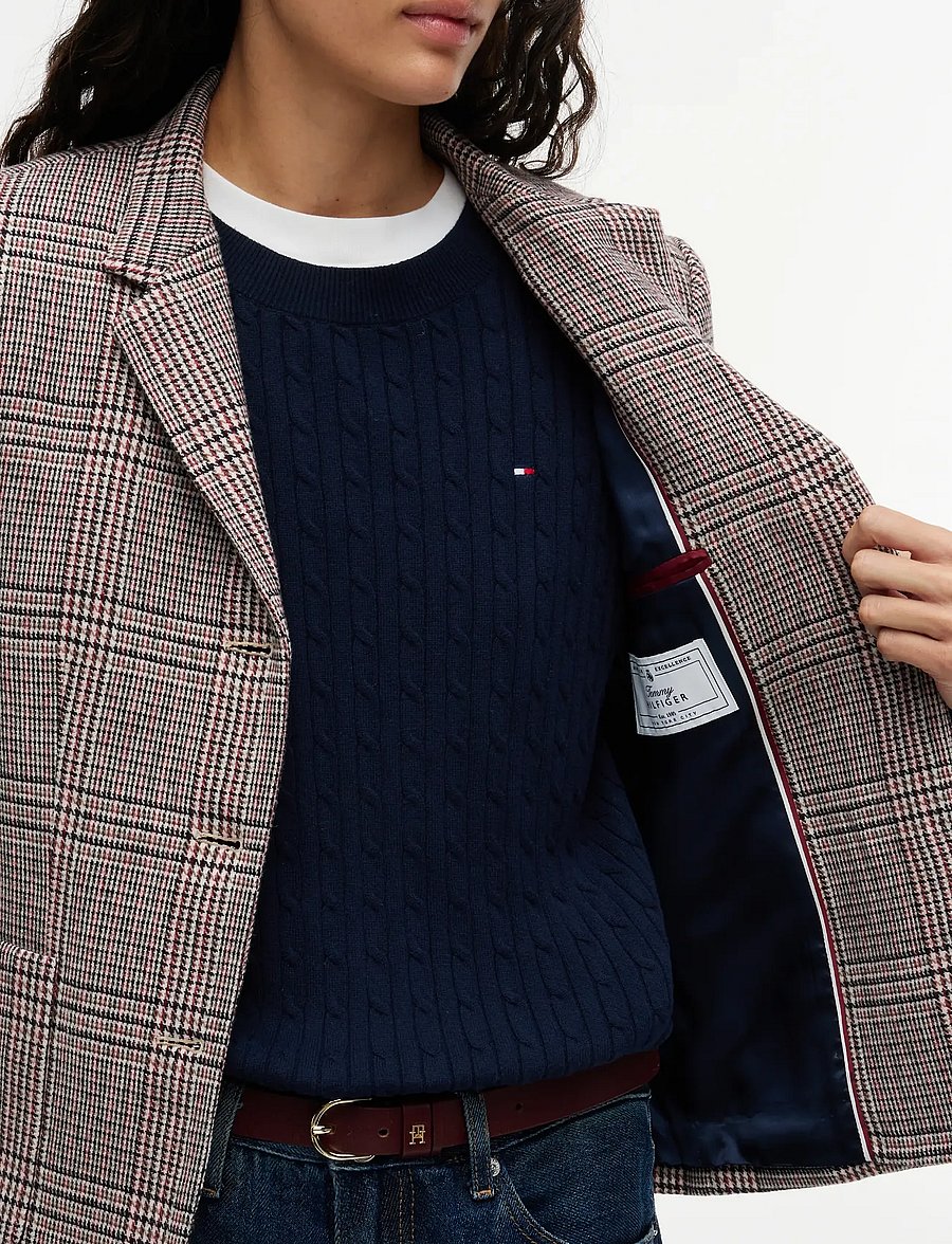 Tommy Hilfiger - TEXTURE RED CHECK 3 BTN BLAZER - Üherealised pintsakud - red check - 3