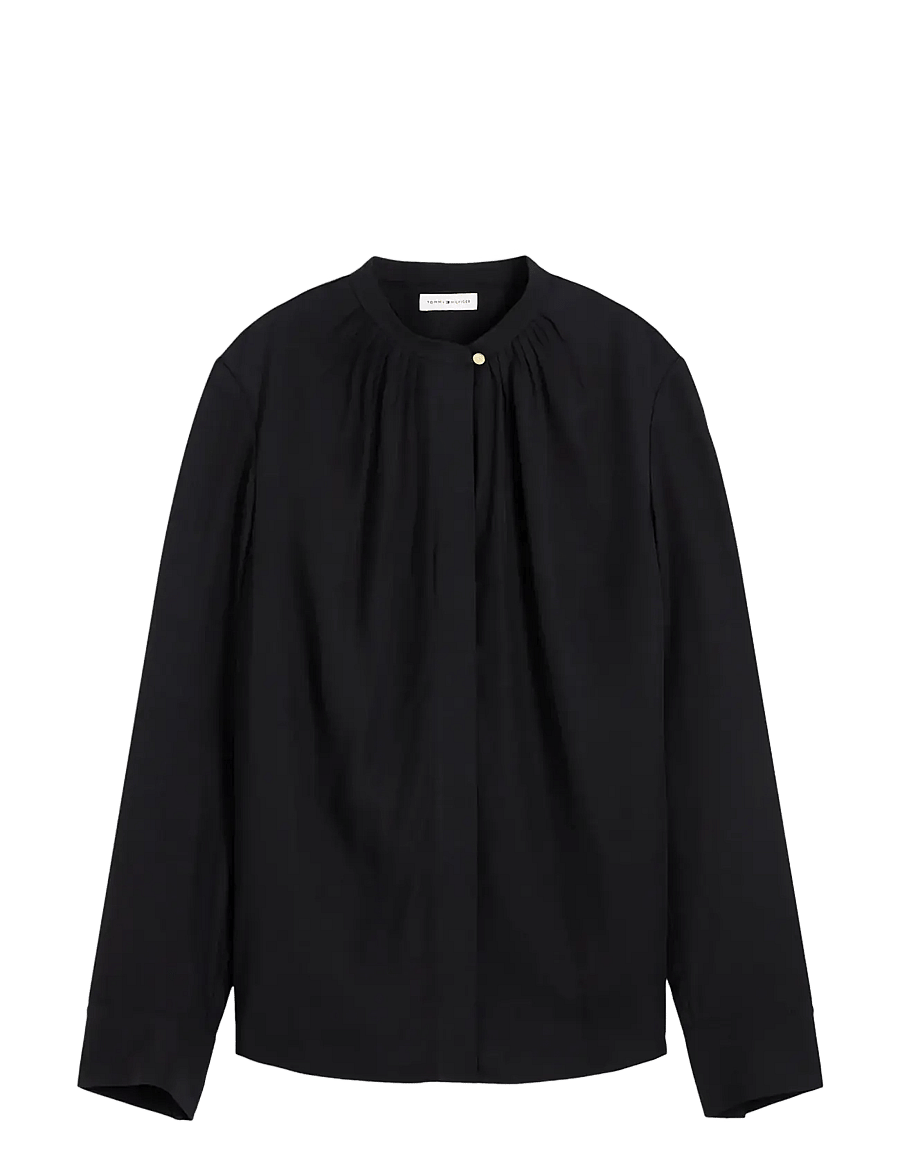 Tommy Hilfiger - FEM FLUID BLOUSE ESSENTIAL - pikkade varrukatega pluusid - black - 1