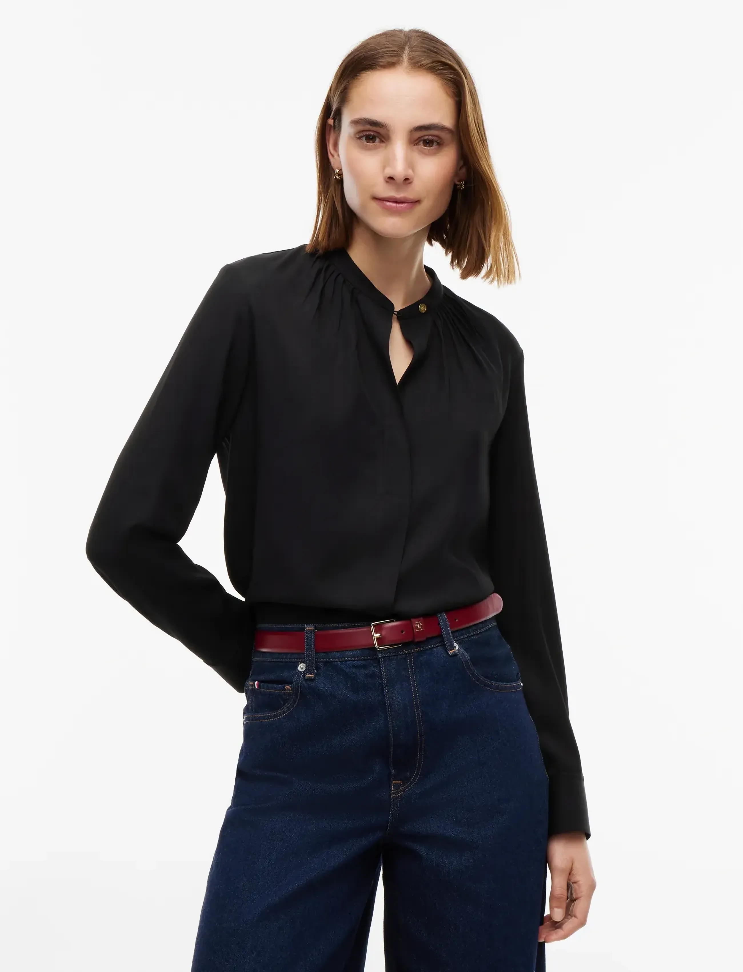 Tommy Hilfiger FEM FLUID BLOUSE ESSENTIAL - Tommy Hilfiger - BLACK / black