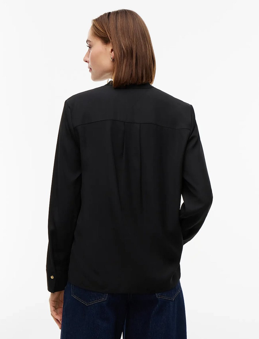 Tommy Hilfiger - FEM FLUID BLOUSE ESSENTIAL - pikkade varrukatega pluusid - black - 2