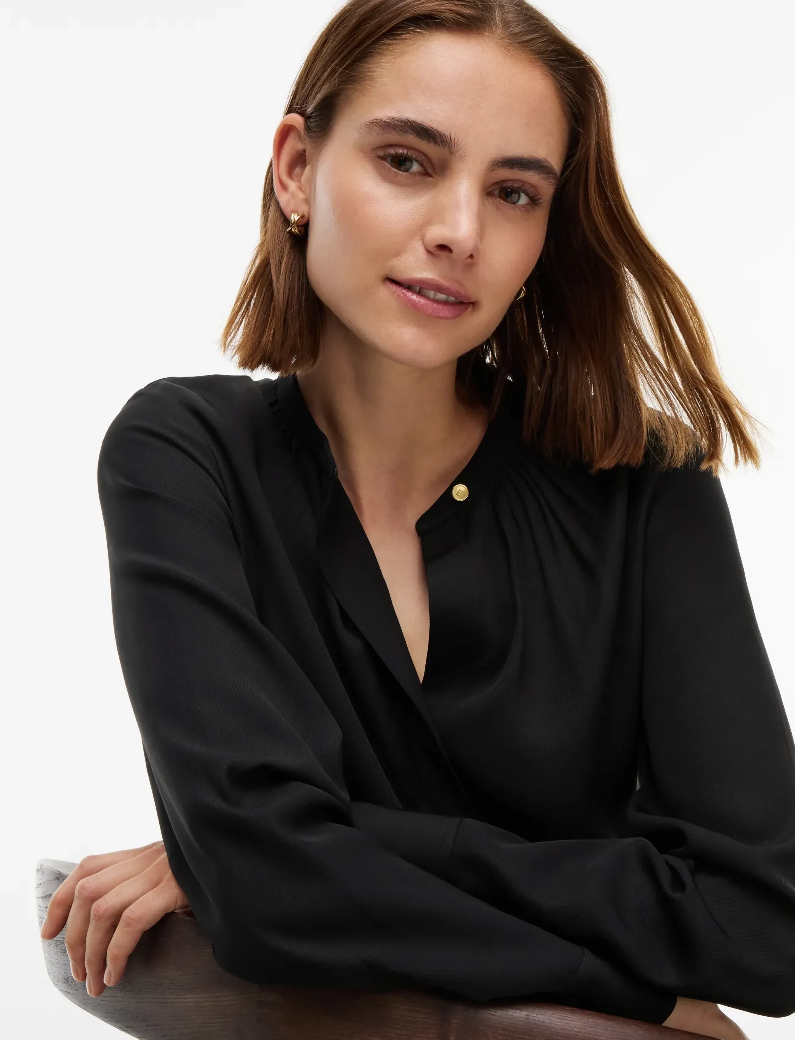 Tommy Hilfiger - FEM FLUID BLOUSE ESSENTIAL - pikkade varrukatega pluusid - black - 3
