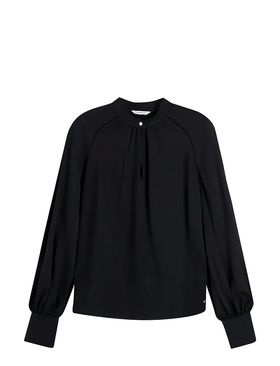 Tommy Hilfiger - FEM FLUID LS BLOUSE - pikkade varrukatega pluusid - black - 1