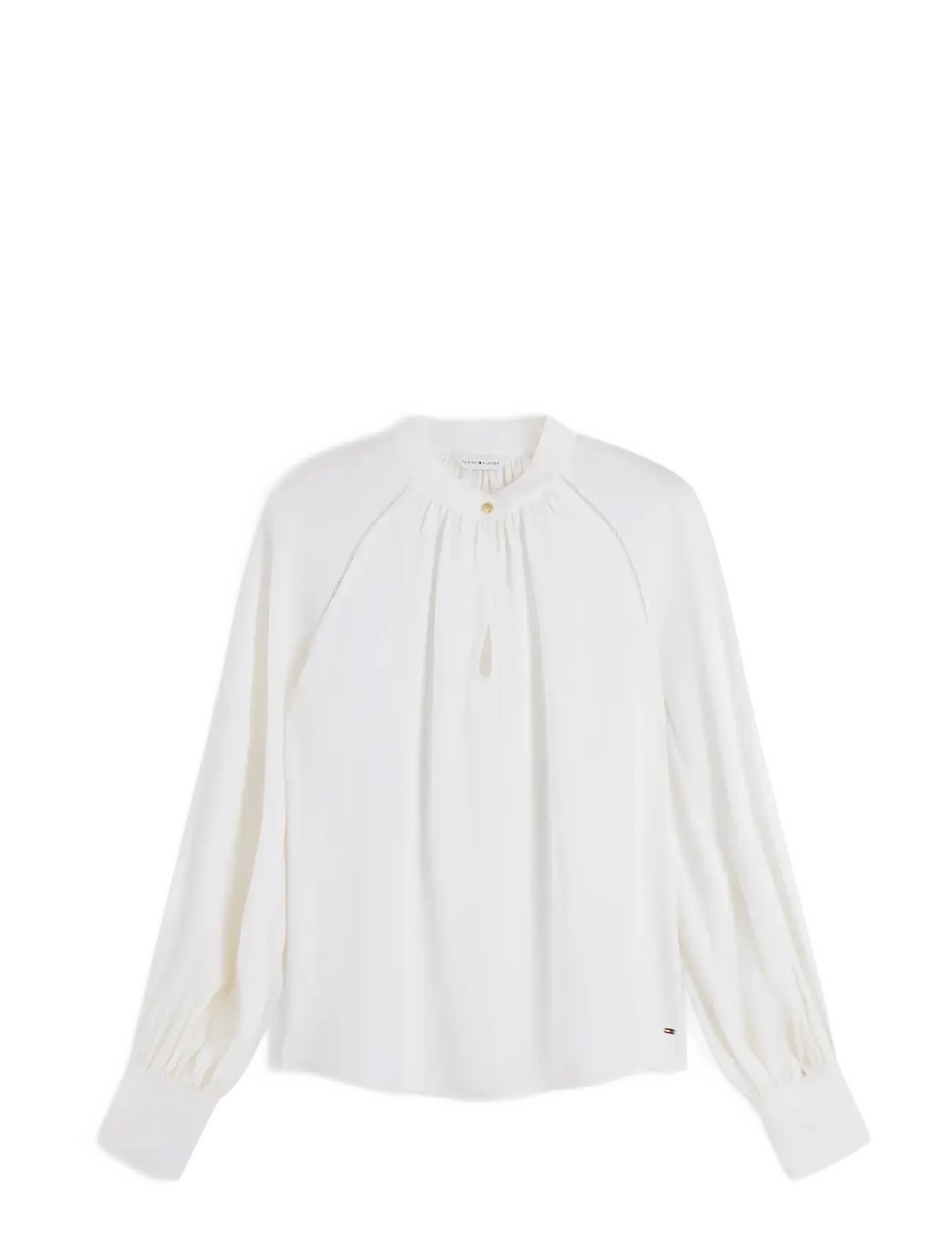 Tommy Hilfiger FEM FLUID LS BLOUSE - Tøj - IVORY SILK / cream