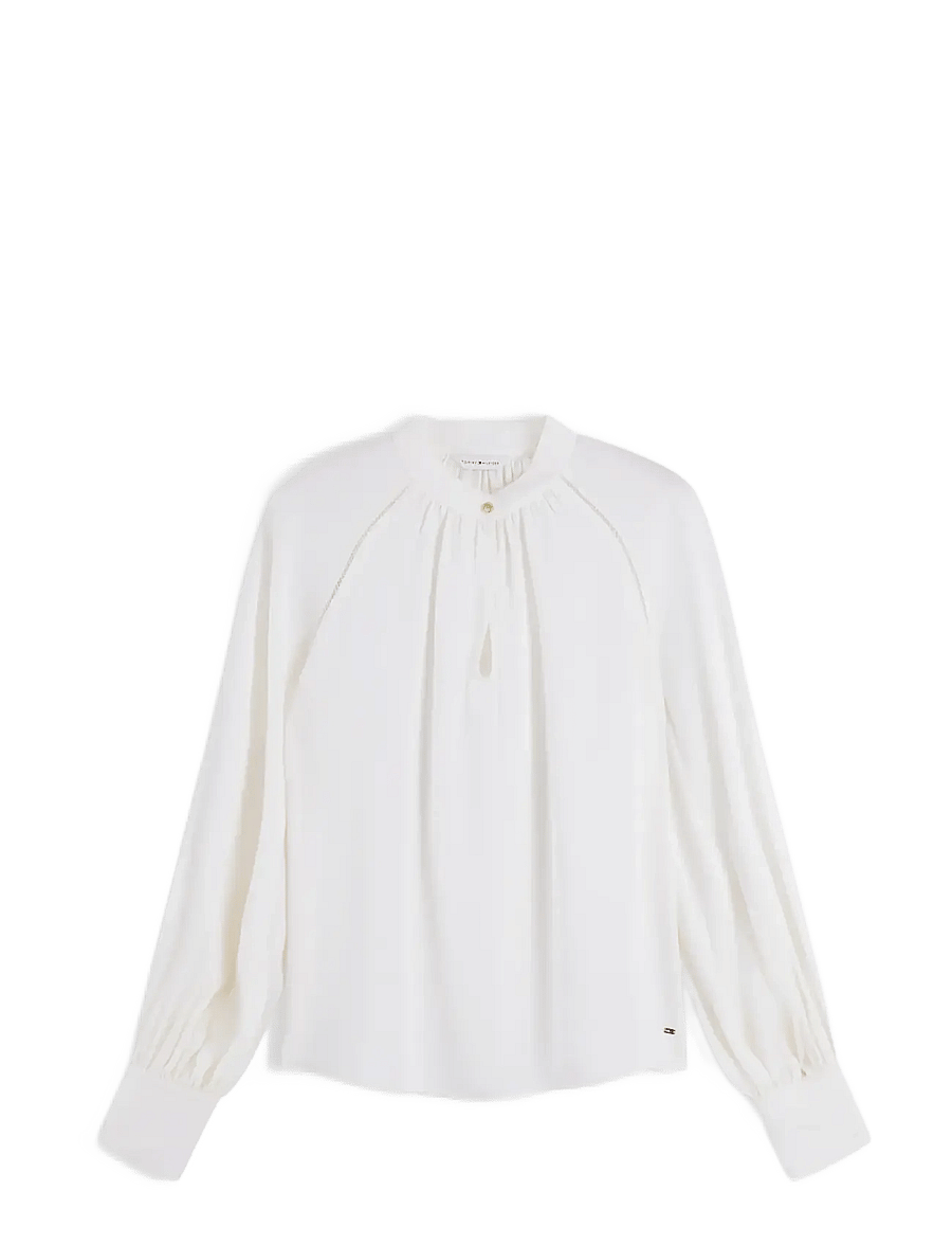 Tommy Hilfiger - FEM FLUID LS BLOUSE - langärmelige blusen - ivory silk - 1