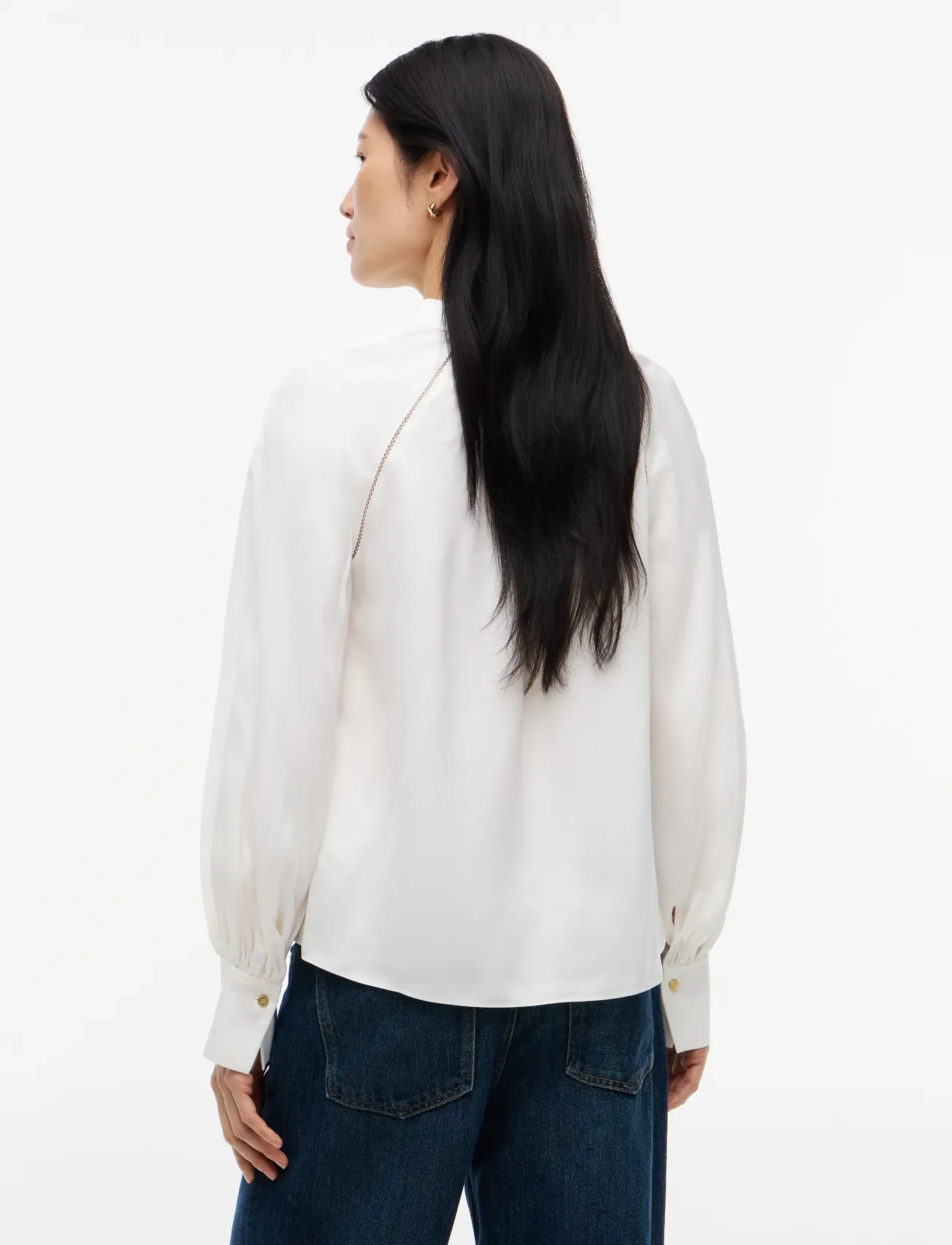 Tommy Hilfiger - FEM FLUID LS BLOUSE - ivory silk - 2