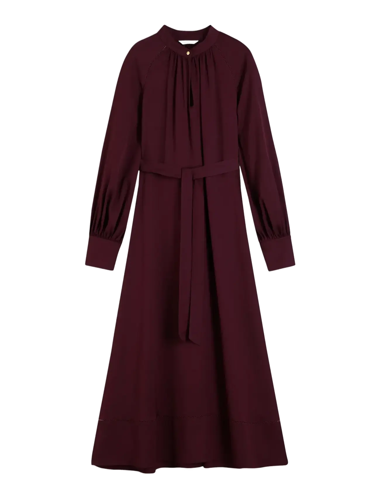 Tommy Hilfiger - FEM FLUID LS MIDI DRESS - midi kjoler - deep burgundy - 1