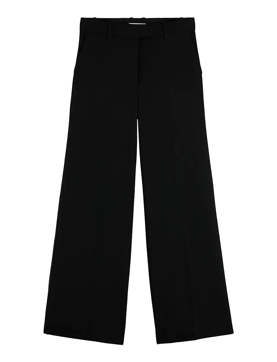 Tommy Hilfiger - TUXEDO WIDE STRAIGHT PANT - tailored trousers - black - 1