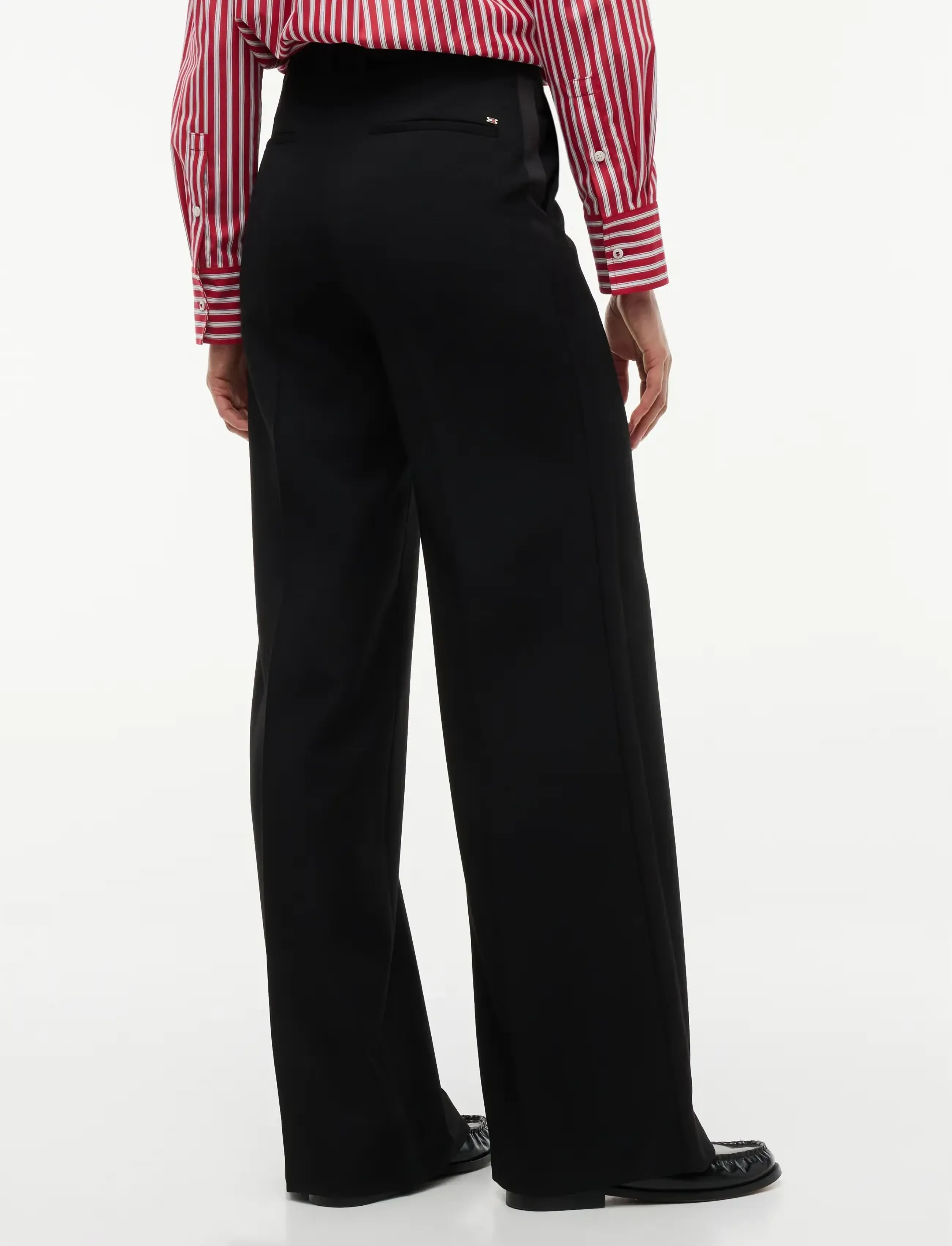 Tommy Hilfiger - TUXEDO WIDE STRAIGHT PANT - tailored trousers - black - 2