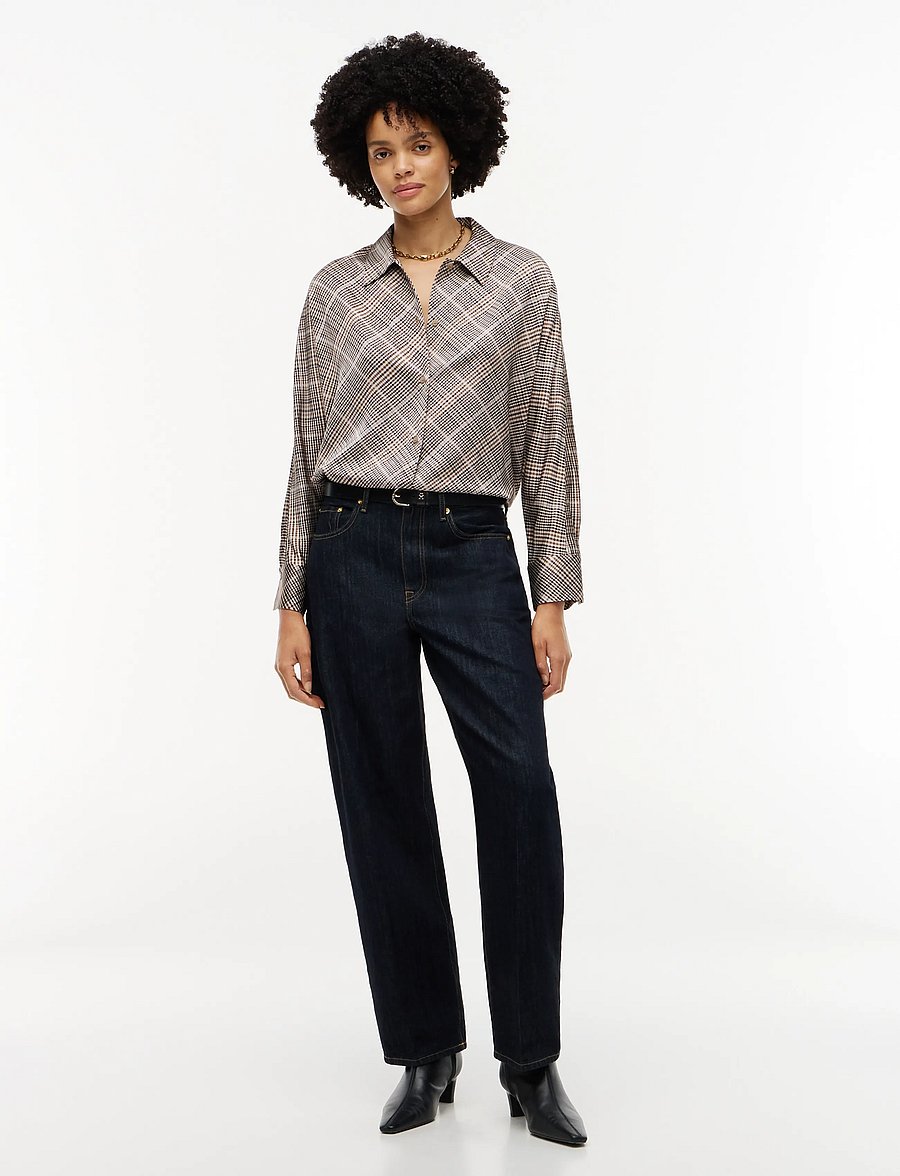 Tommy Hilfiger - PRT FLUID LS SHIRT - long-sleeved shirts - small brown check - 4