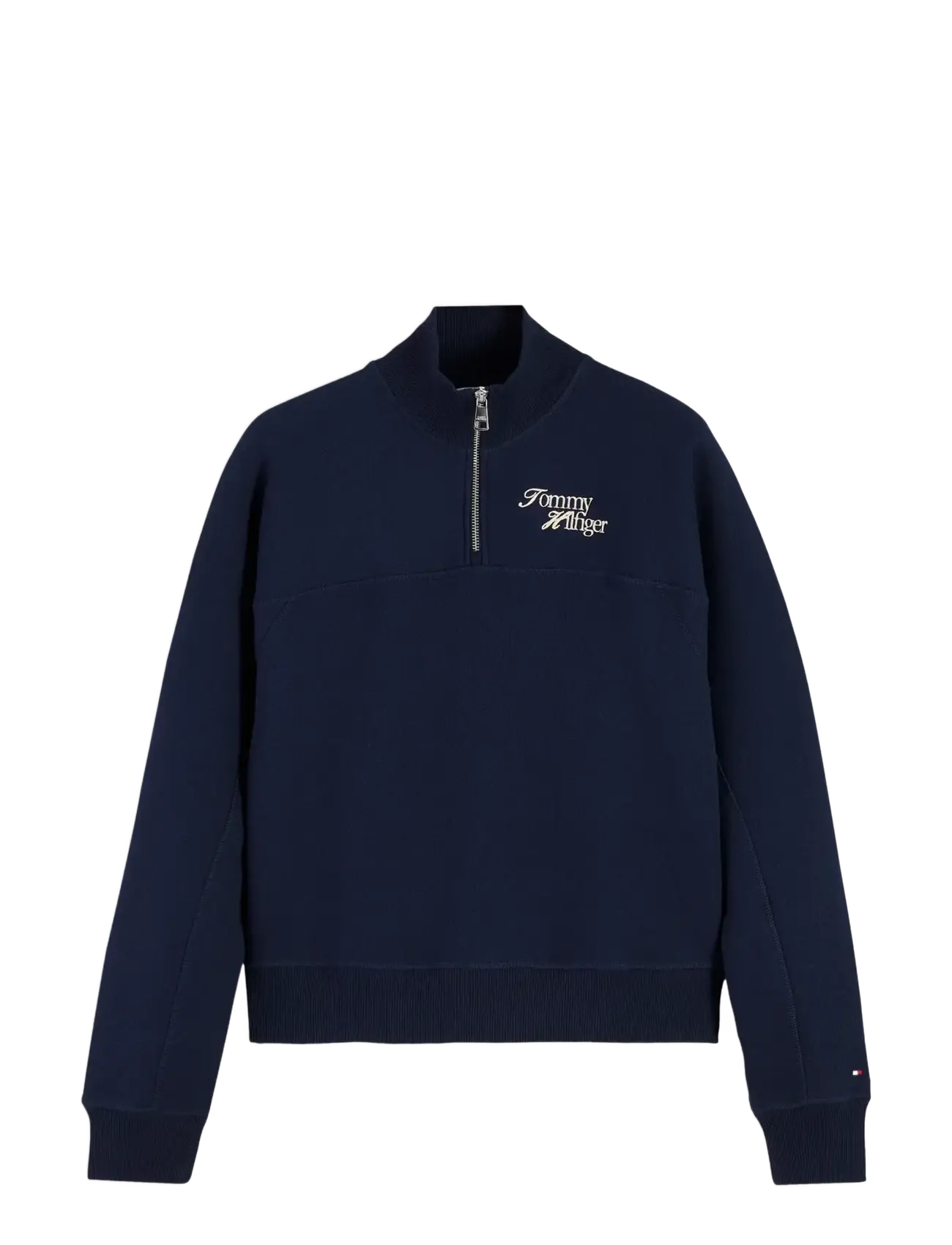 Tommy Hilfiger SCRIPT REG MK-NK HALF ZIP SWT - Suveaeg linnas - DARK BLUE / navy